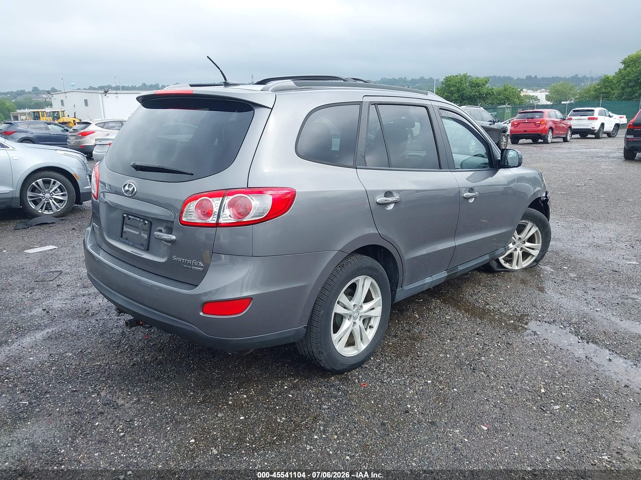 2010 Hyundai Santa Fe Limited V6 Gray vin: 5NMSKDAG5AH377124