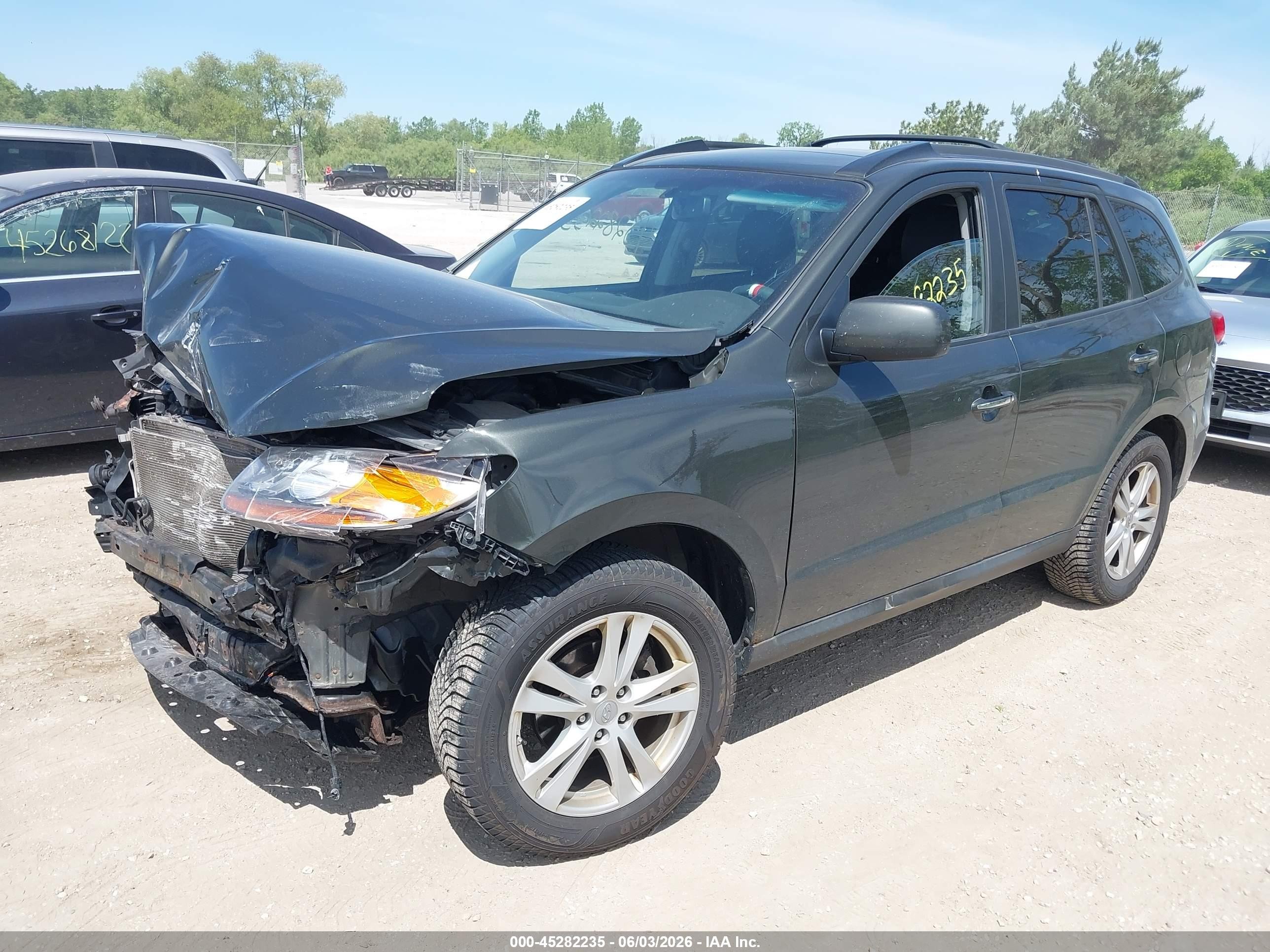 2010 Hyundai Santa Fe Limited V6 Green vin: 5NMSKDAG9AH354073