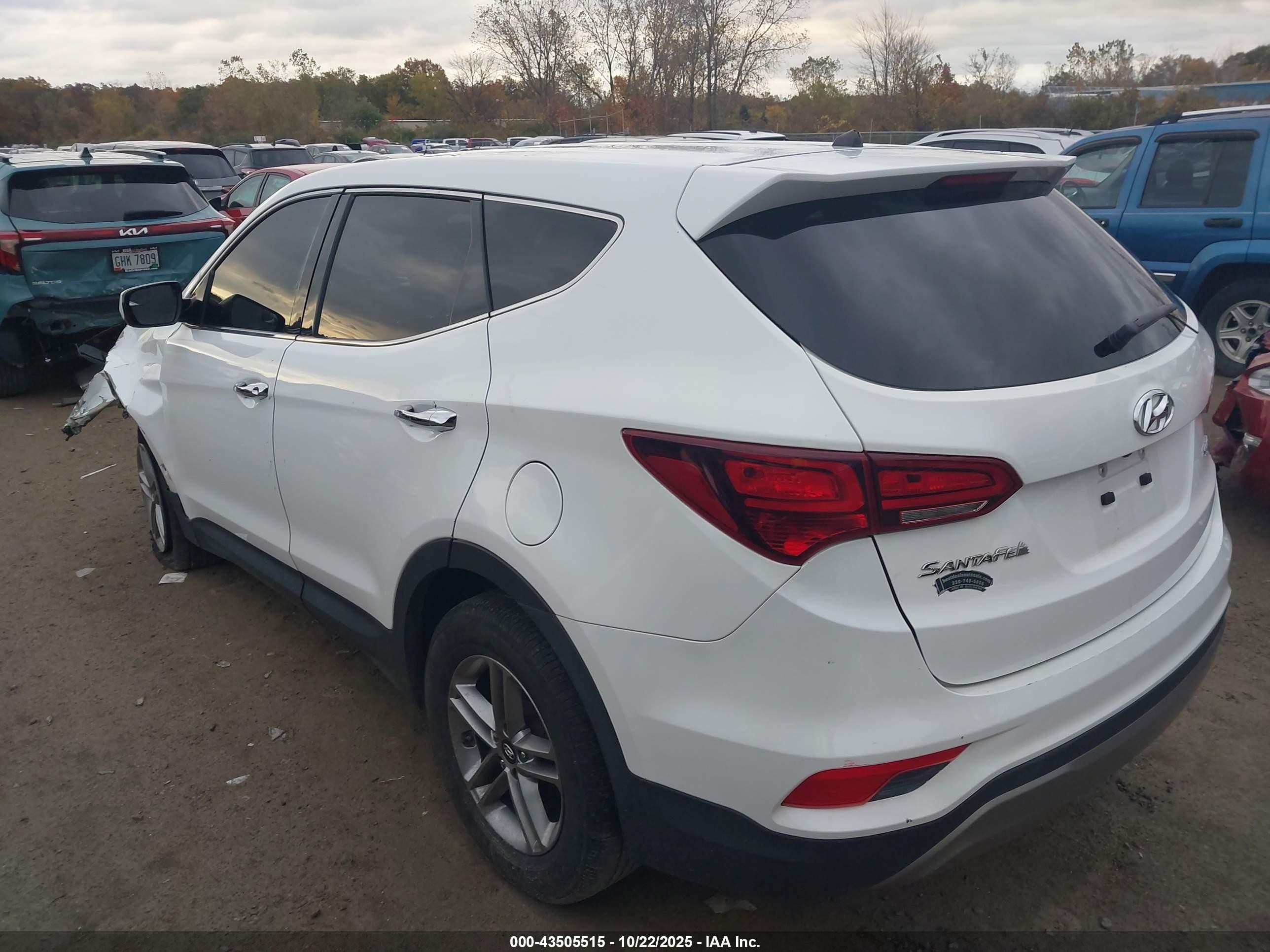 2018 Hyundai Santa Fe Sport 2.4l Белый vin: 5NMZT3LB1JH057936