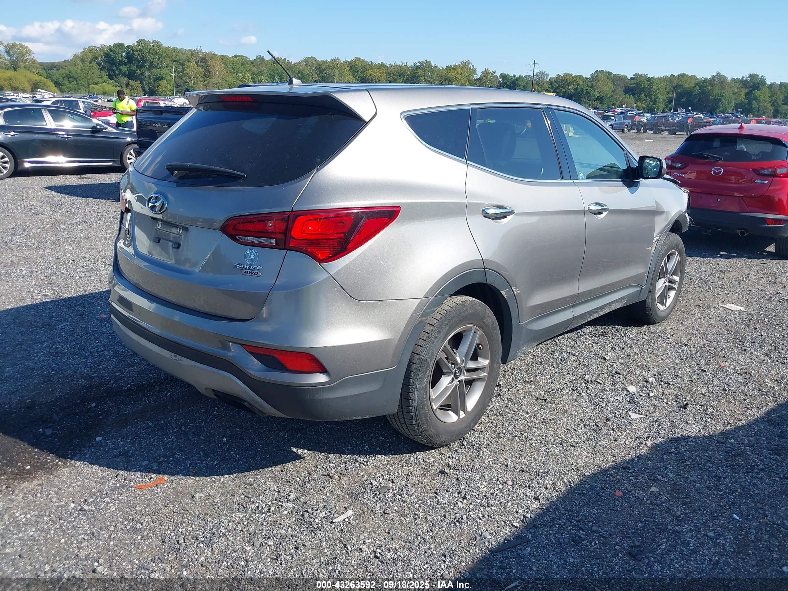 2018 Hyundai Santa Fe Sport 2.4l Серый vin: 5NMZTDLB2JH085430