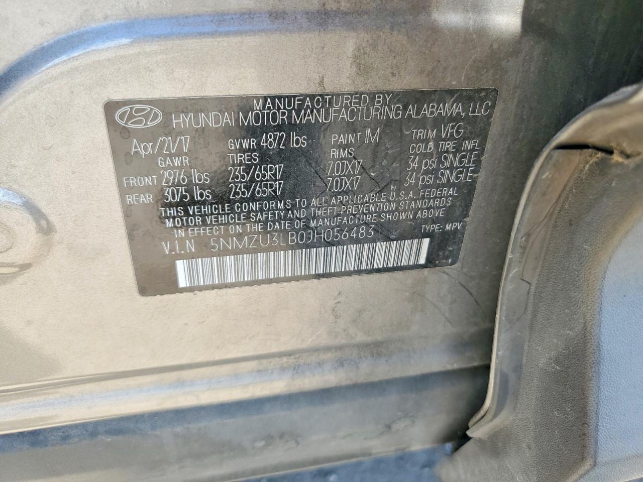 2018 Hyundai Santa Fe Sport 2.4l Silver vin: 5NMZU3LB0JH056483