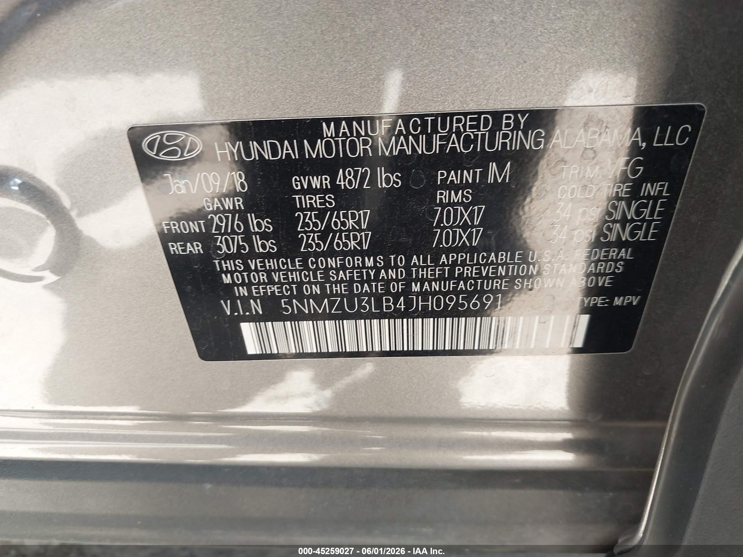 2018 Hyundai Santa Fe Sport 2.4l Silver vin: 5NMZU3LB4JH095691