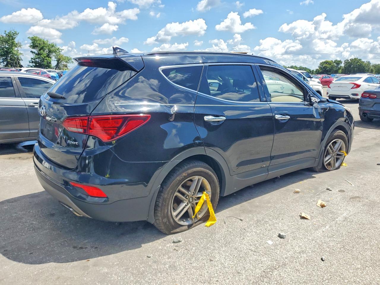 2018 Hyundai Santa Fe Sport 2.4l Black vin: 5NMZU3LB5JH058505