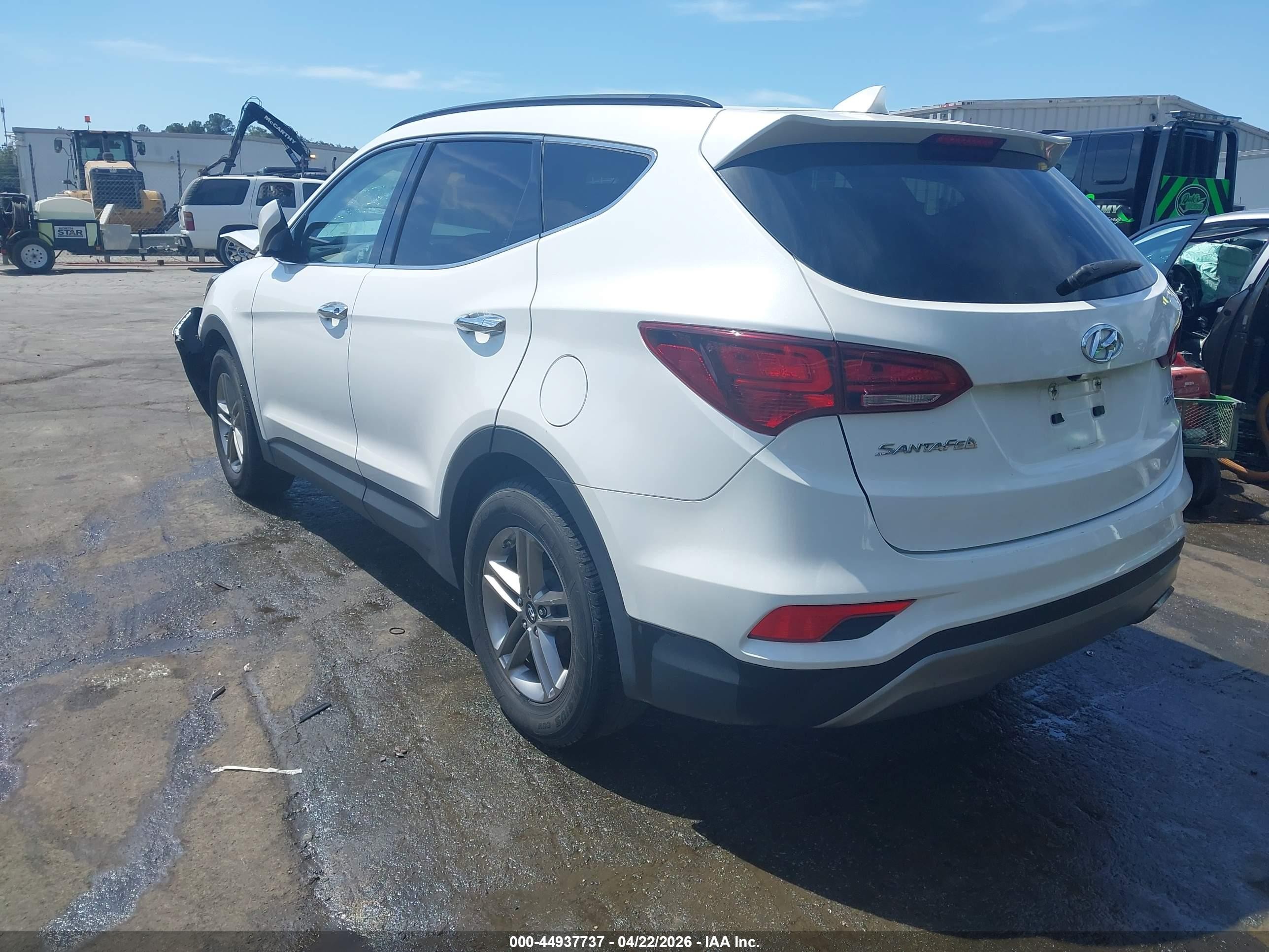 2017 Hyundai Santa Fe Sport 2.4l White vin: 5NMZU3LB6HH005404