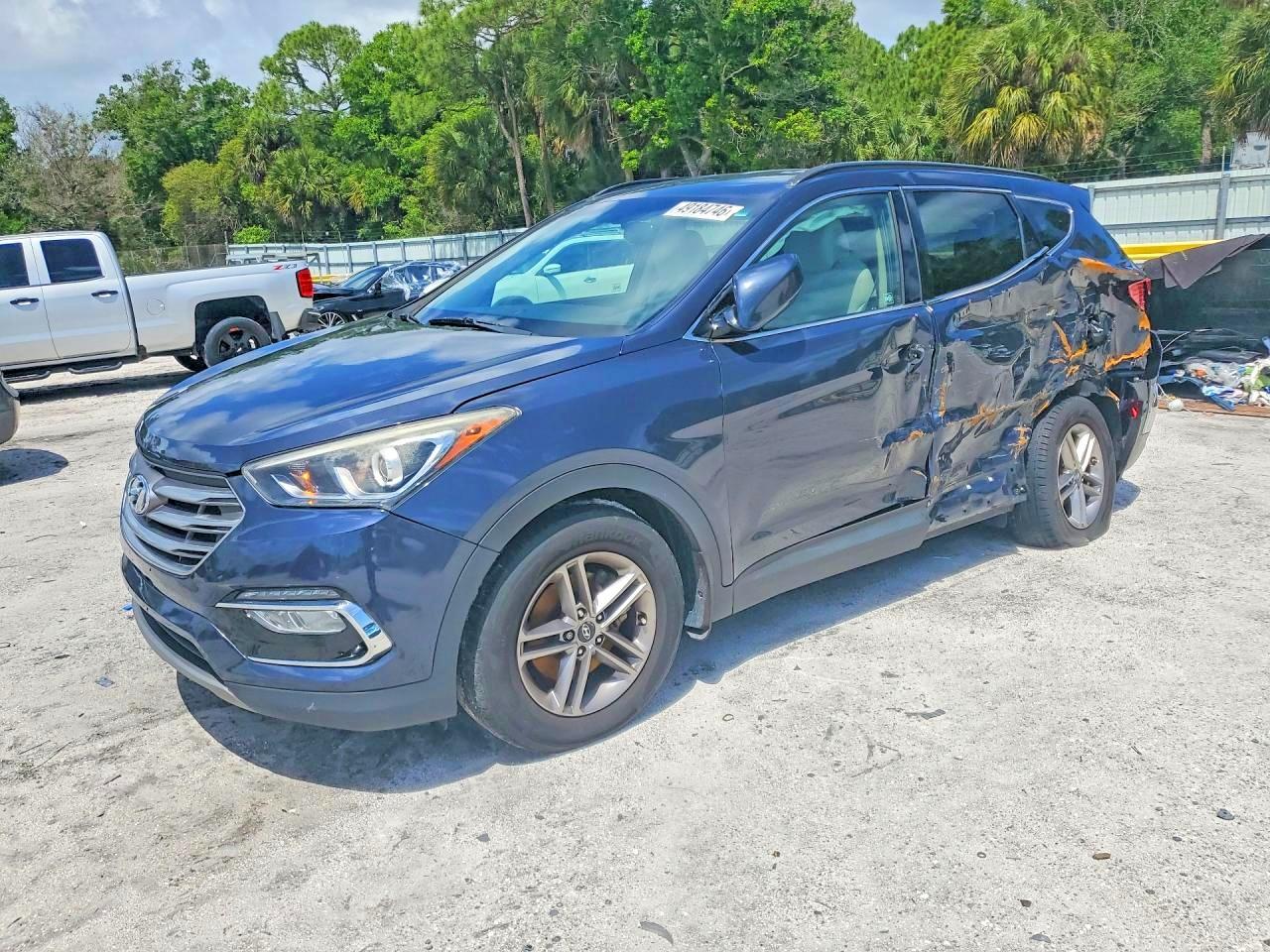 2017 Hyundai Santa Fe Sport 2.4l Синий vin: 5NMZU3LBXHH037188