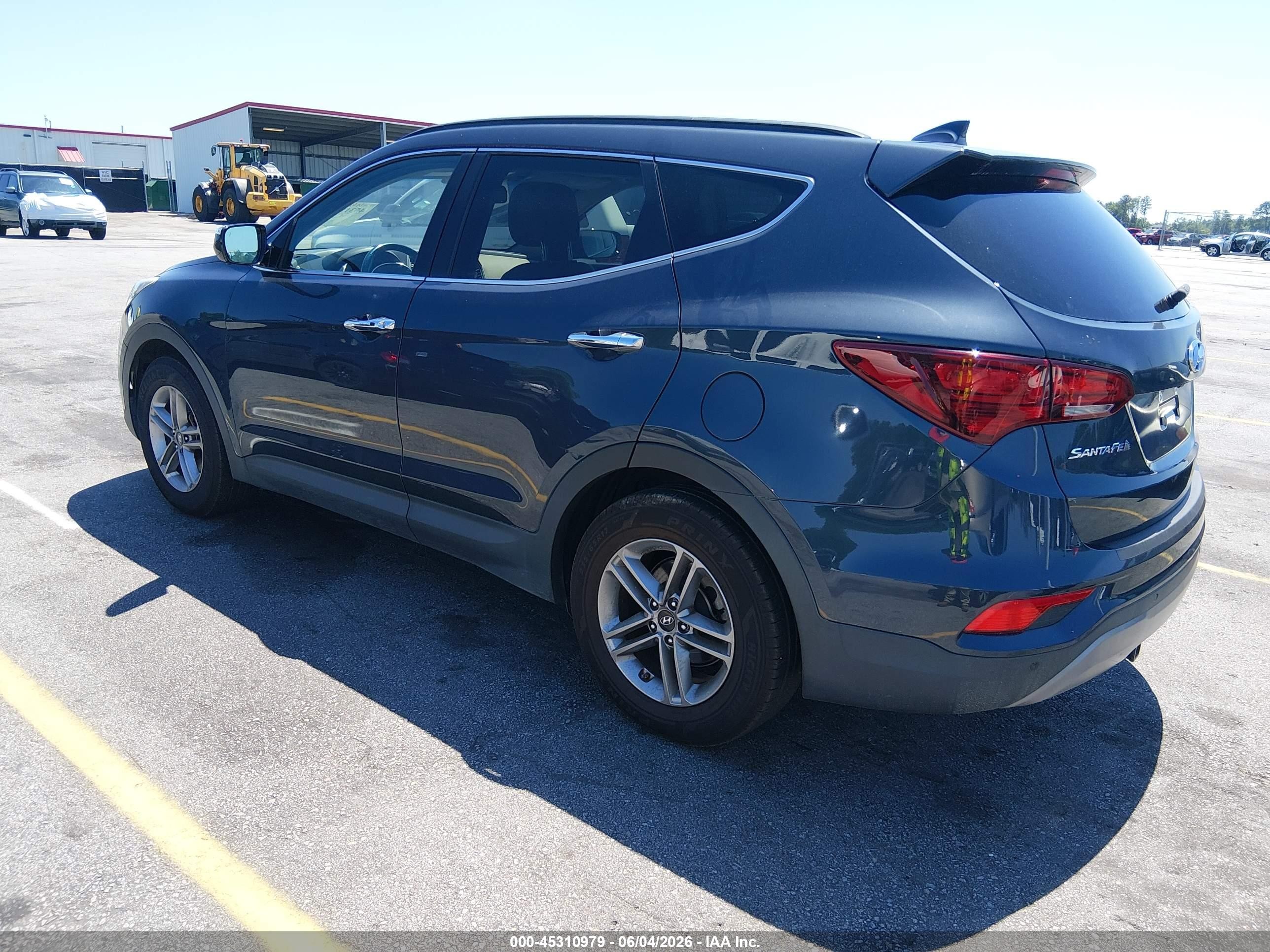 2017 Hyundai Santa Fe Sport 2.4l Blue vin: 5NMZU3LBXHH045467