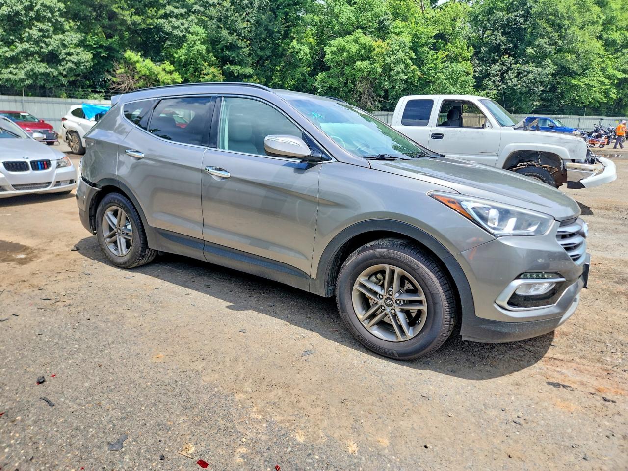 2018 Hyundai Santa Fe Sport 2.4l Gray vin: 5NMZUDLB1JH095377