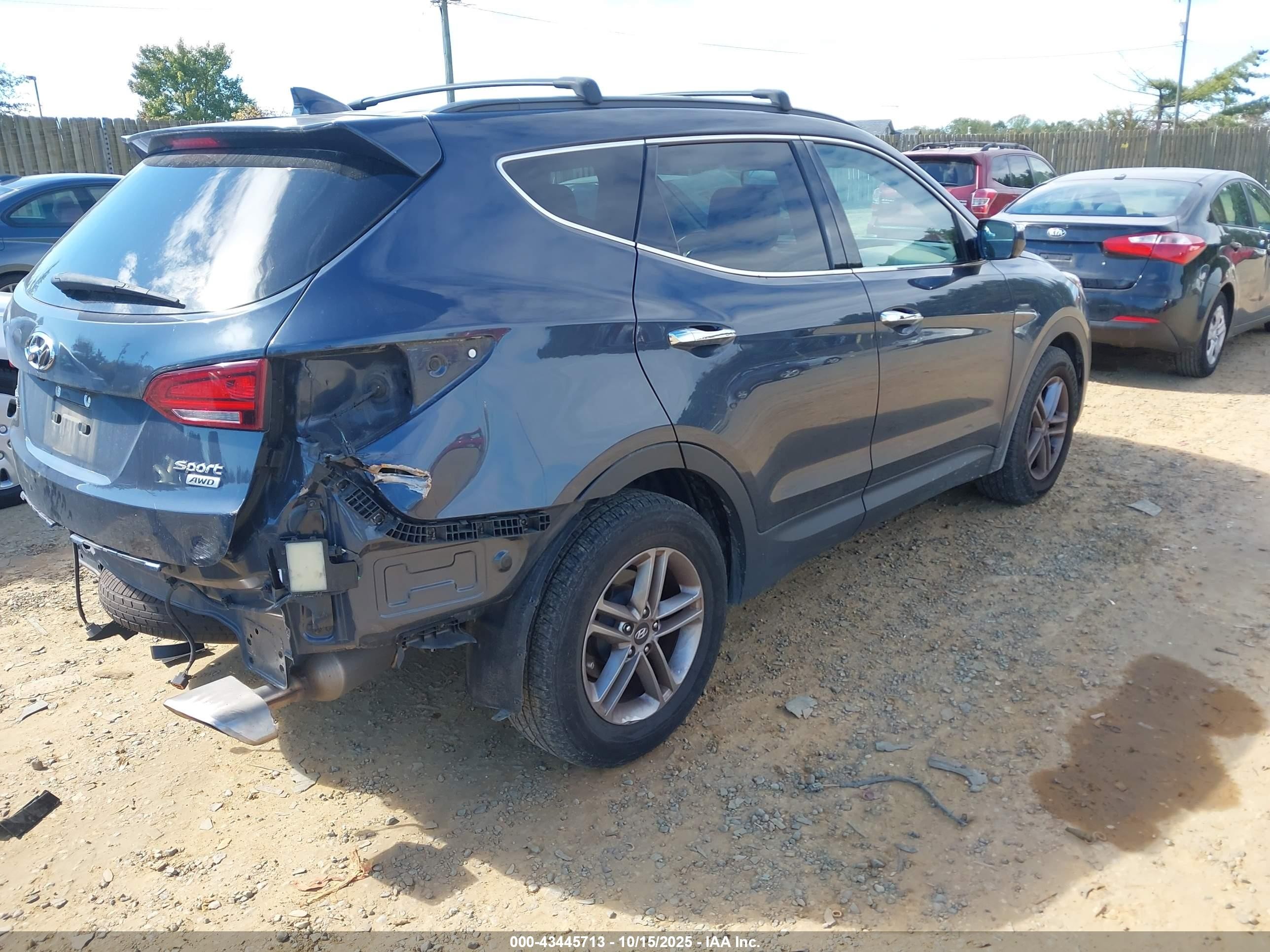 2018 Hyundai Santa Fe Sport 2.4l Синий vin: 5NMZUDLBXJH059736