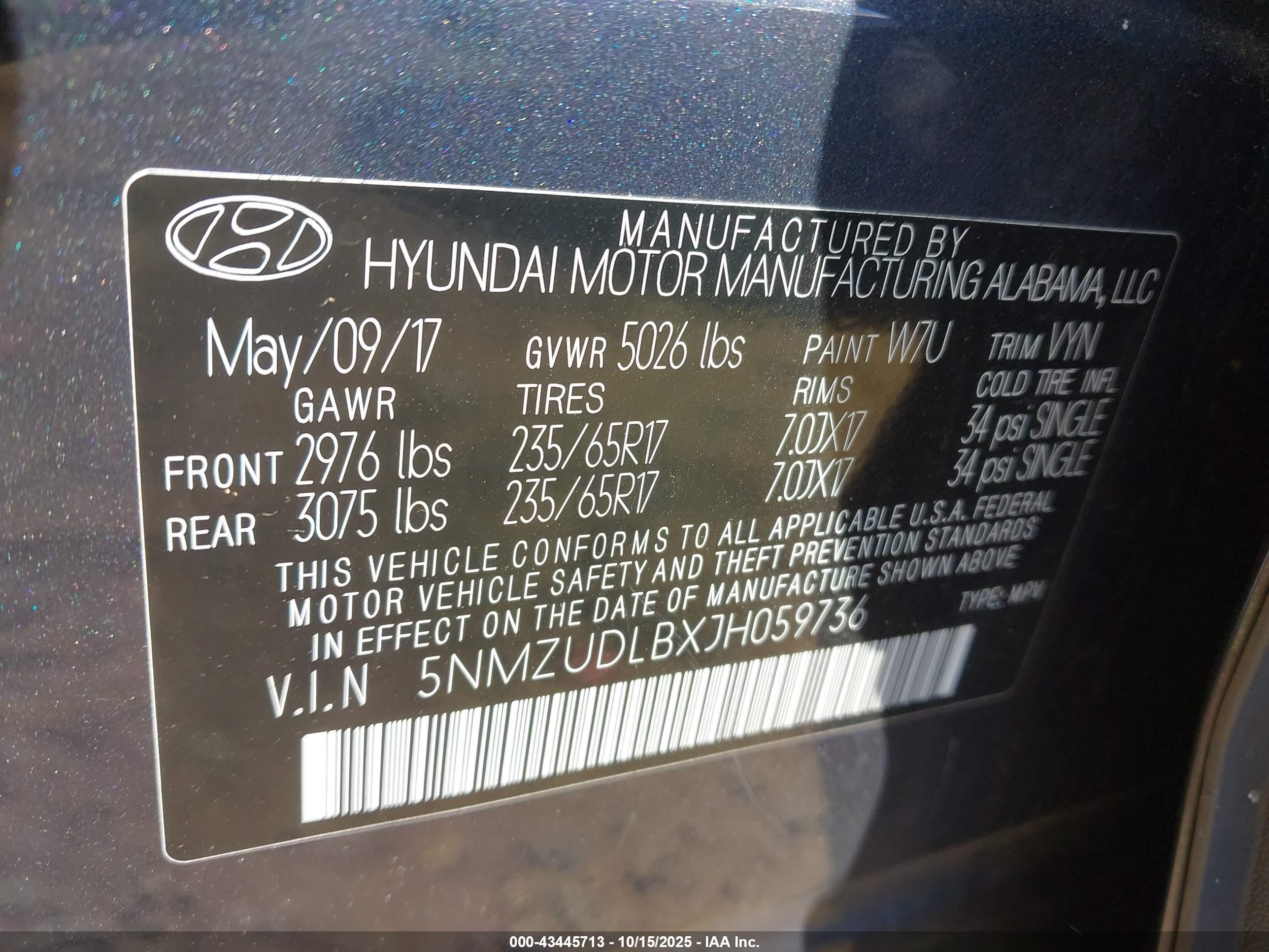 2018 Hyundai Santa Fe Sport 2.4l Синий vin: 5NMZUDLBXJH059736