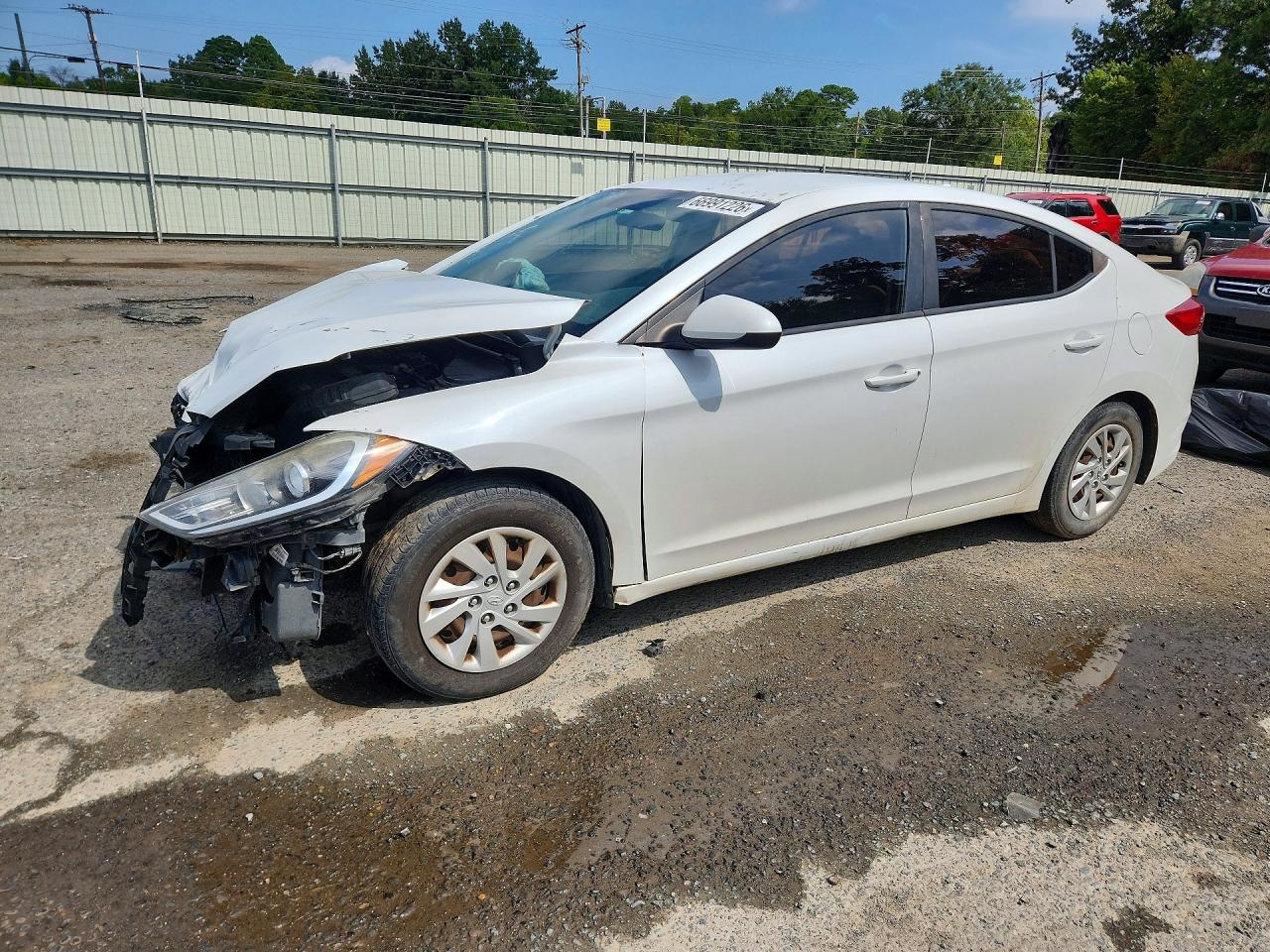 2017 Hyundai Elantra Se White vin: 5NPD74LF0HH063909