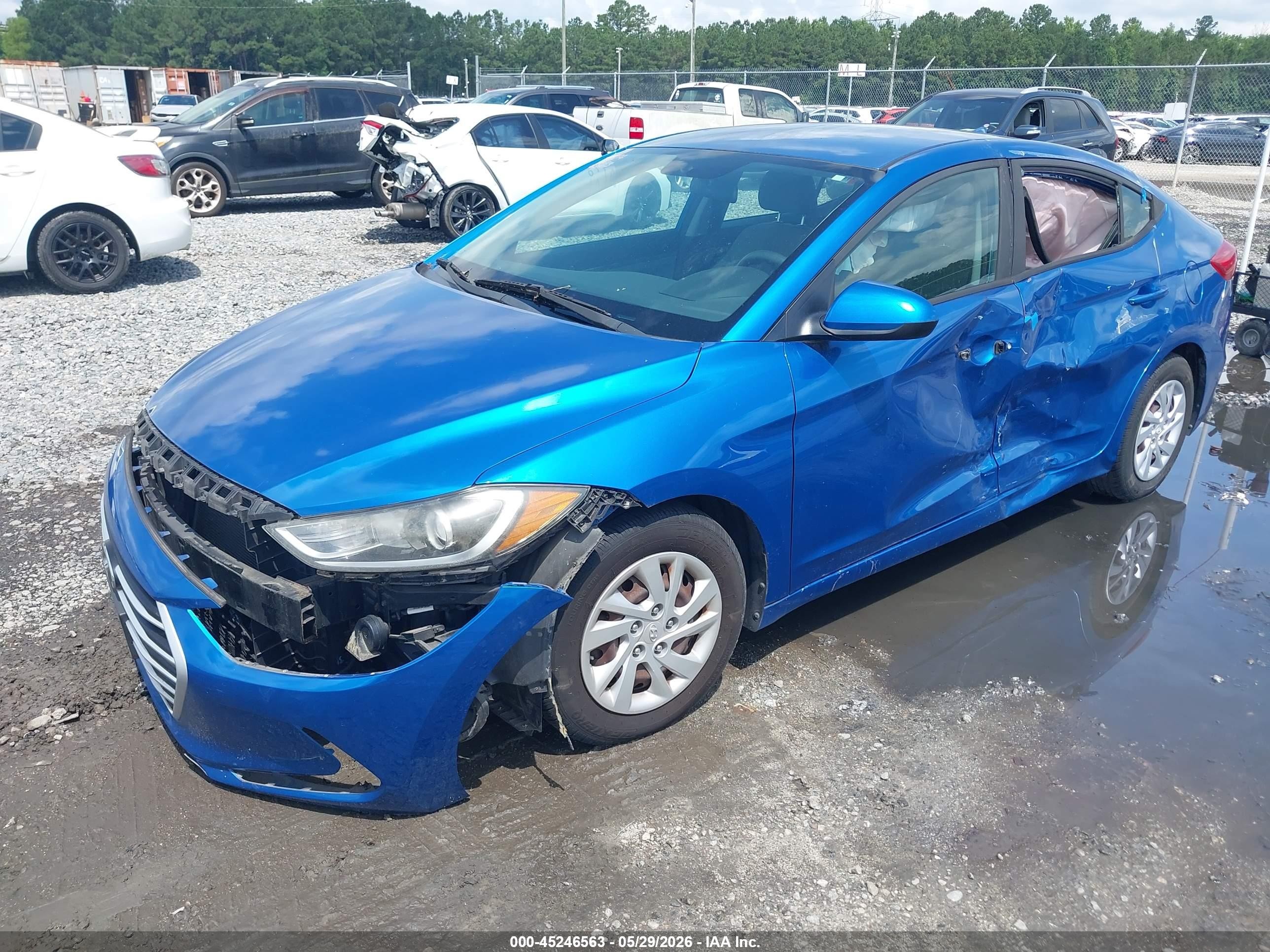 2017 Hyundai Elantra Se Blue vin: 5NPD74LF0HH078488