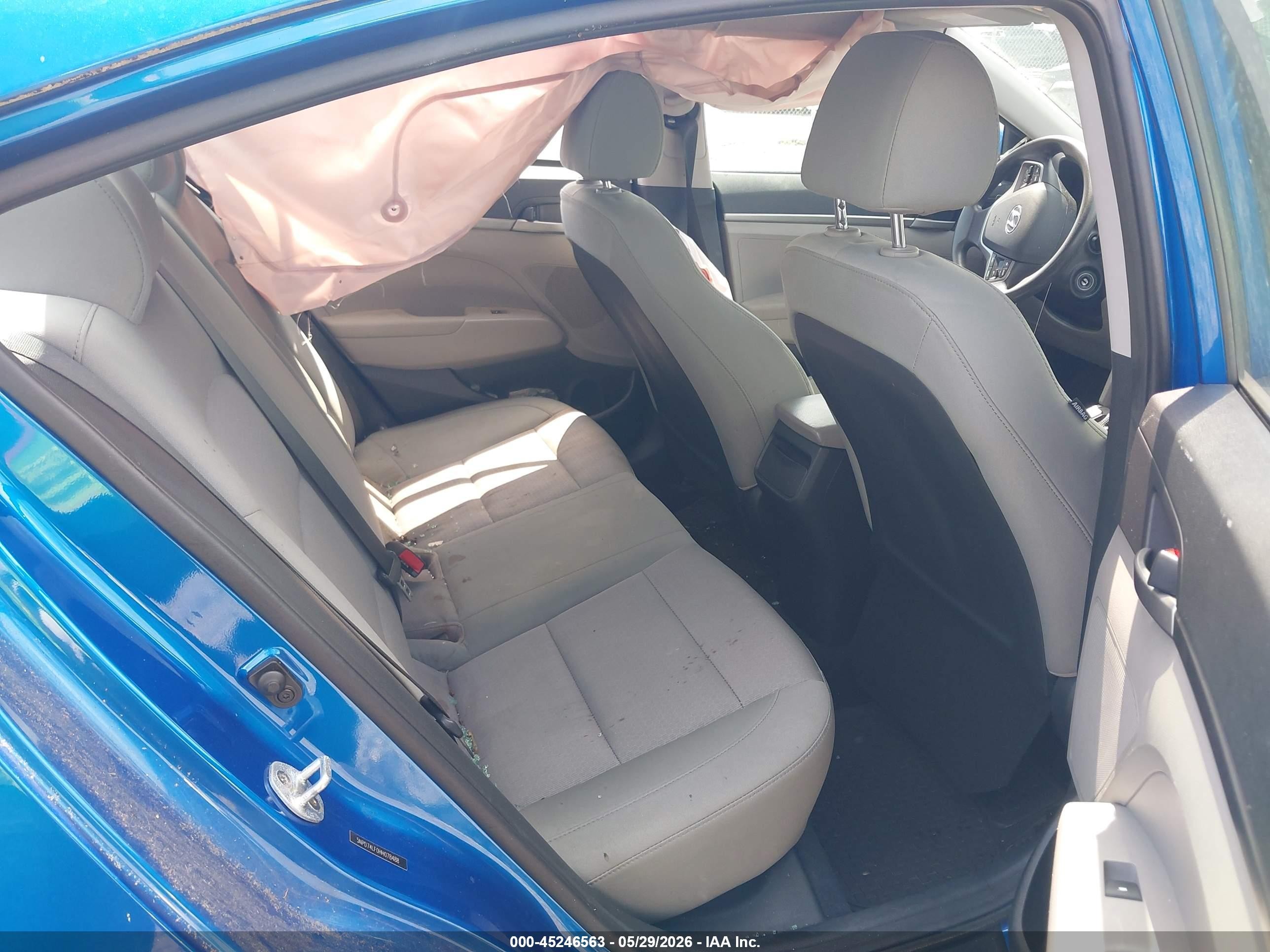 2017 Hyundai Elantra Se Blue vin: 5NPD74LF0HH078488