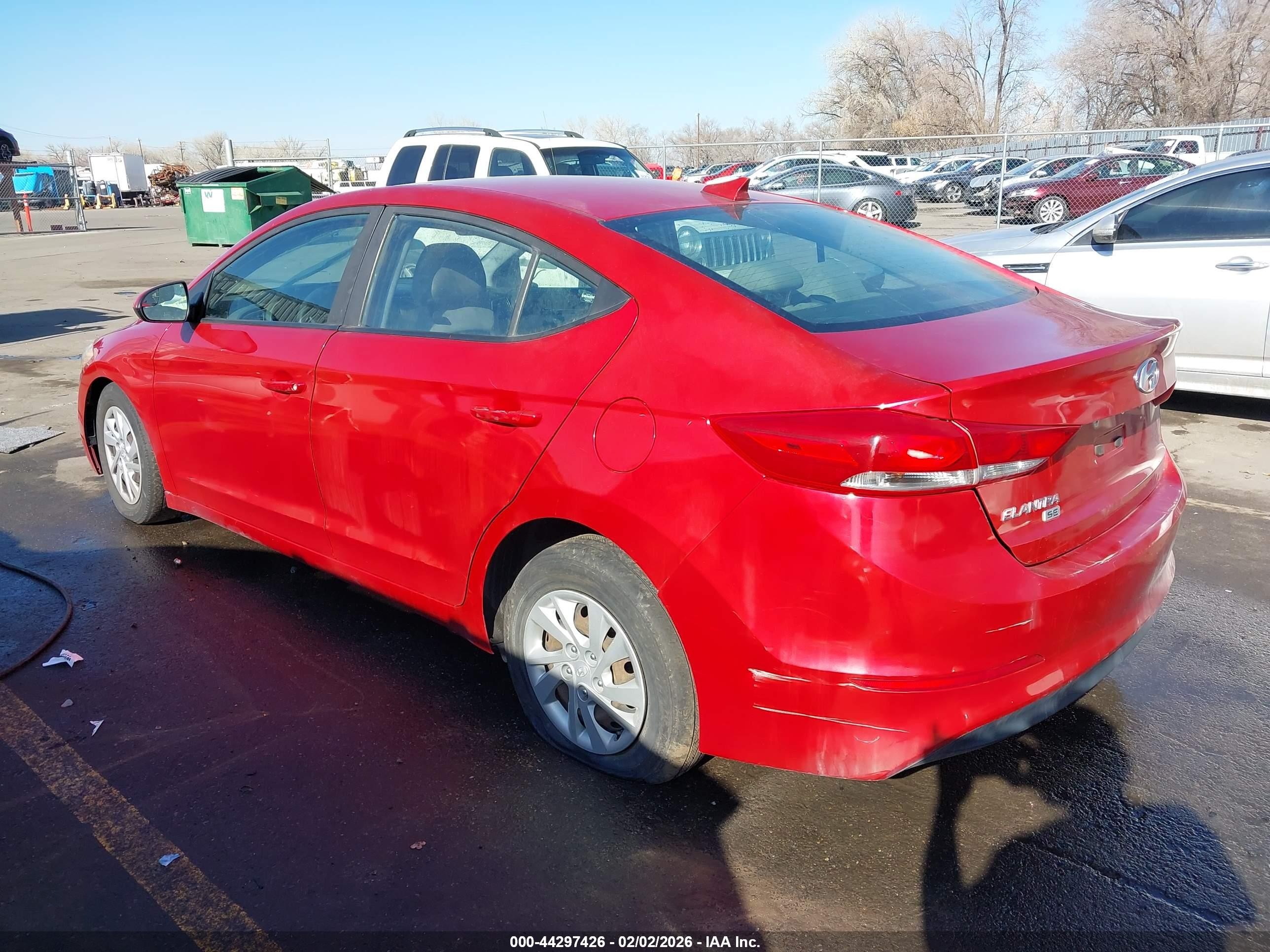 2017 Hyundai Elantra Se Red vin: 5NPD74LF0HH147860