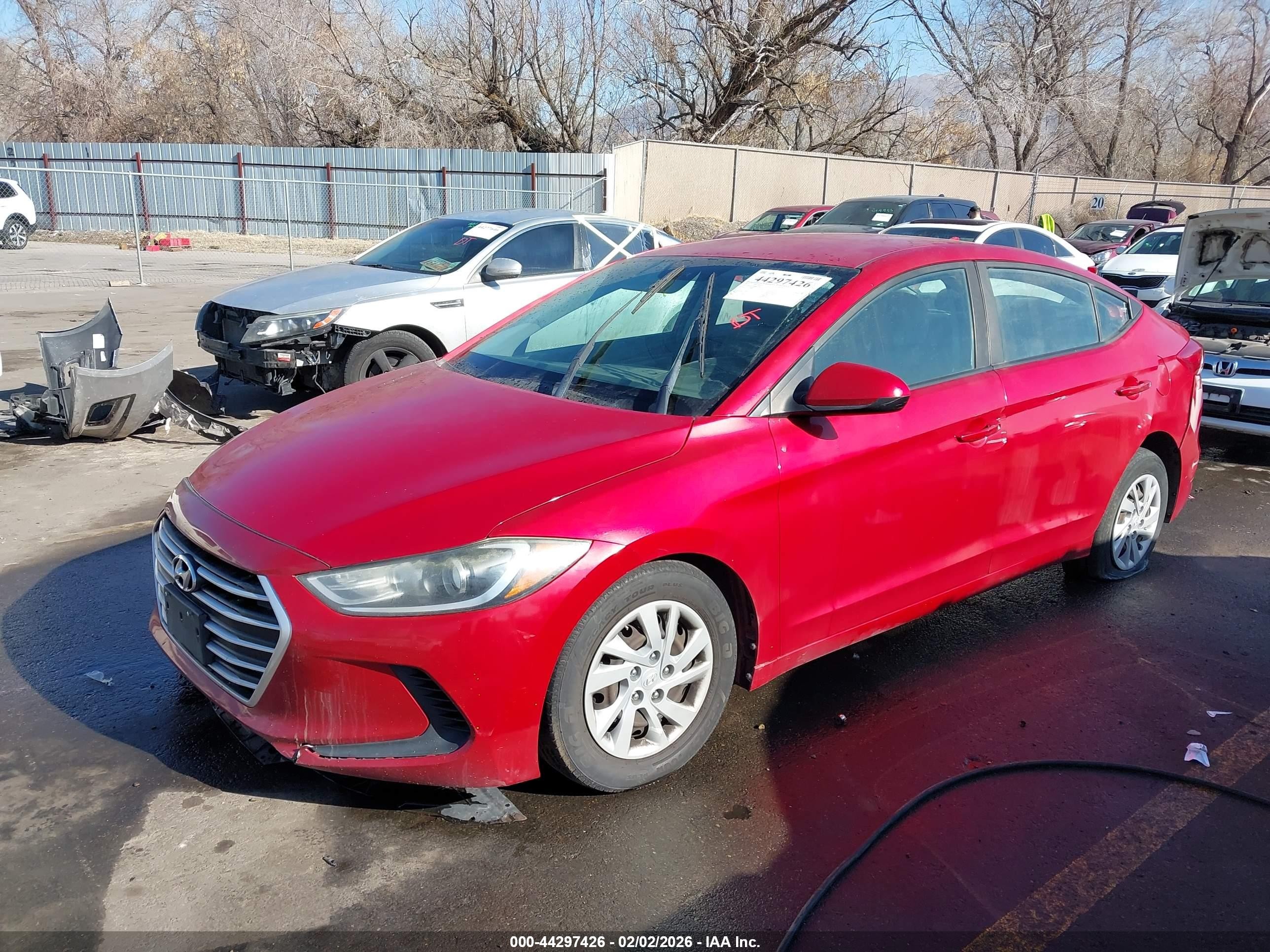 2017 Hyundai Elantra Se Red vin: 5NPD74LF0HH147860