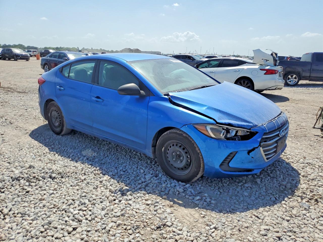 2017 Hyundai Elantra Se Синий vin: 5NPD74LF0HH211394