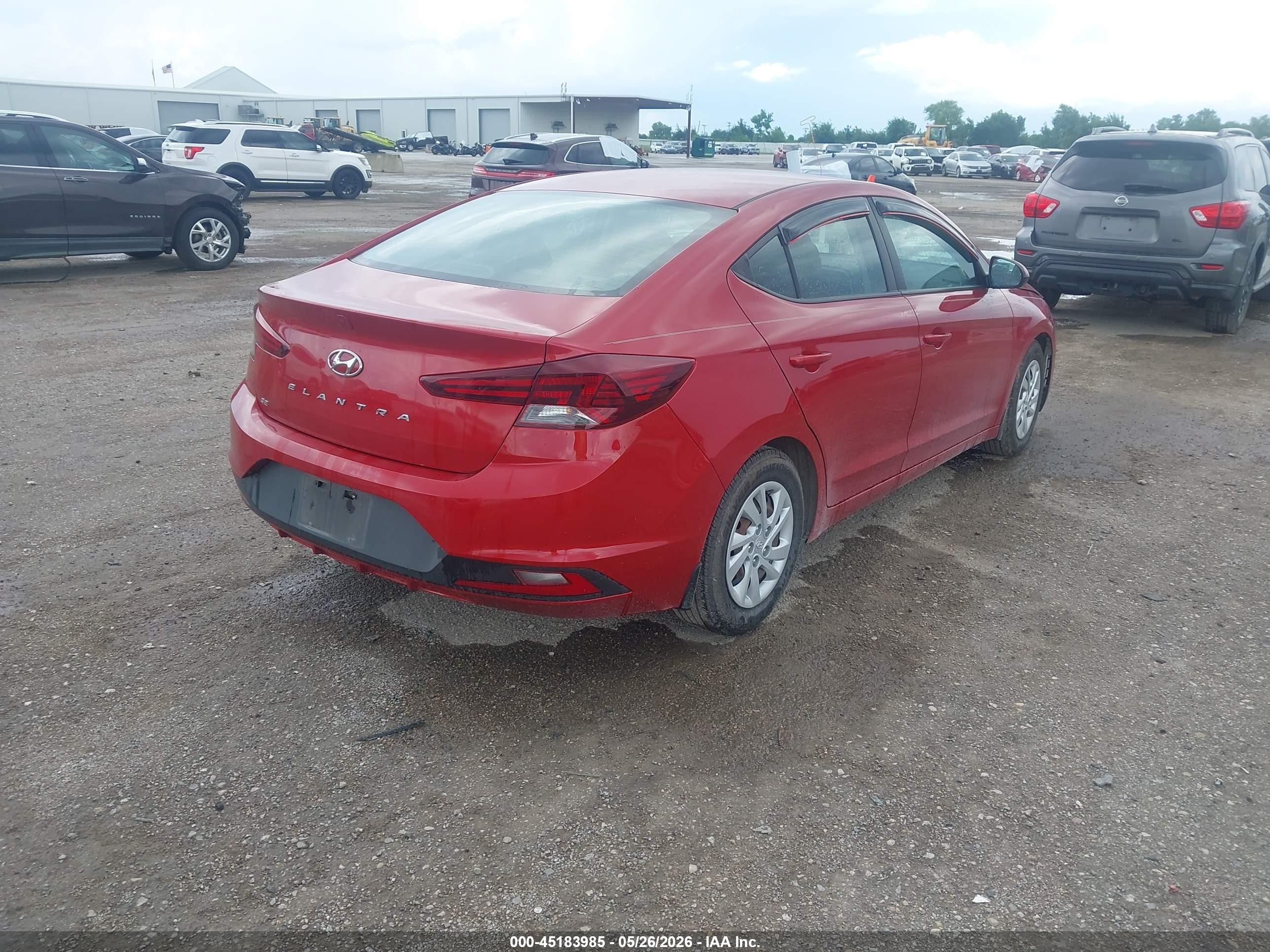 2019 Hyundai Elantra Se Red vin: 5NPD74LF0KH473469