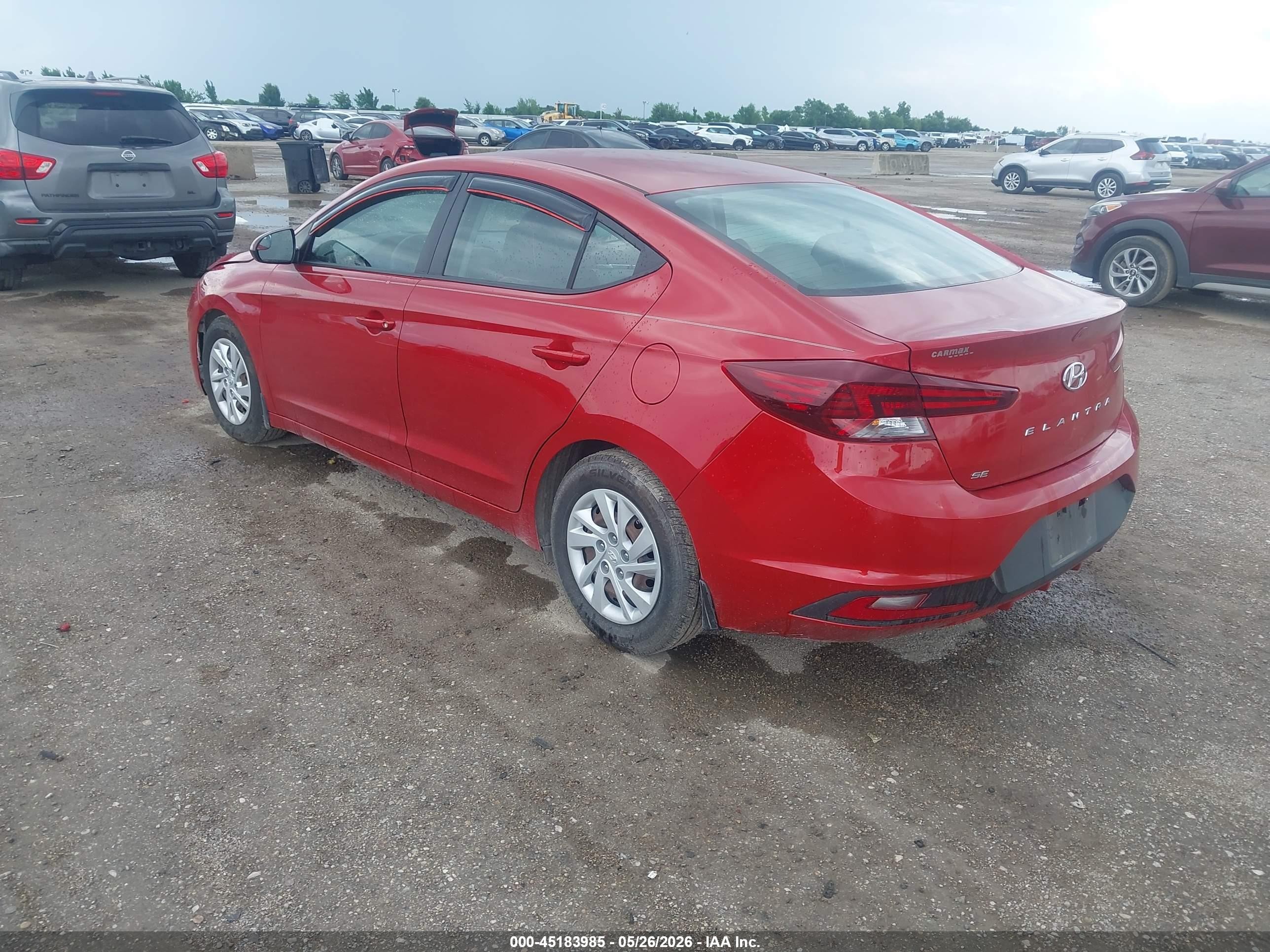 2019 Hyundai Elantra Se Red vin: 5NPD74LF0KH473469