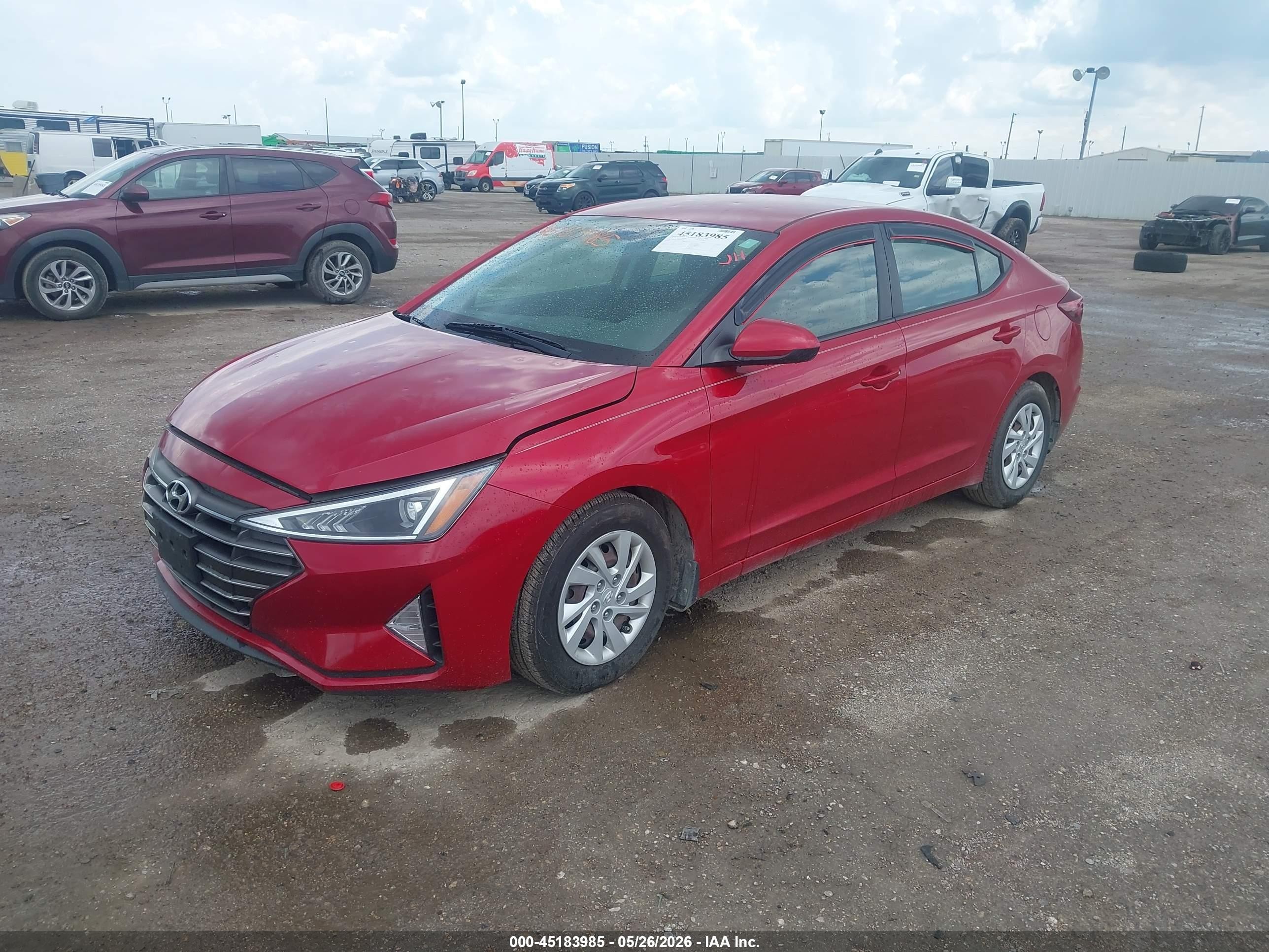 2019 Hyundai Elantra Se Red vin: 5NPD74LF0KH473469