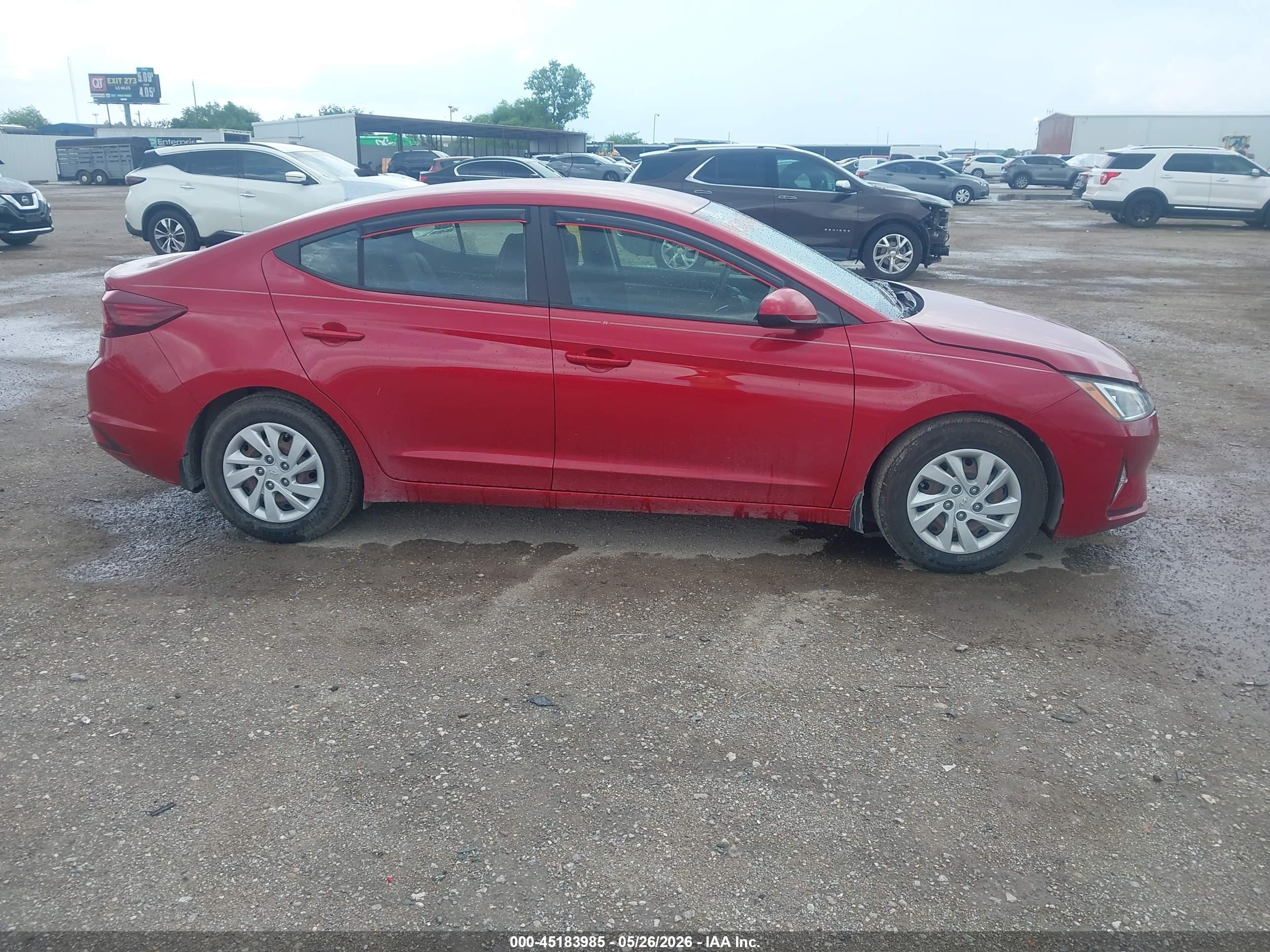 2019 Hyundai Elantra Se Red vin: 5NPD74LF0KH473469