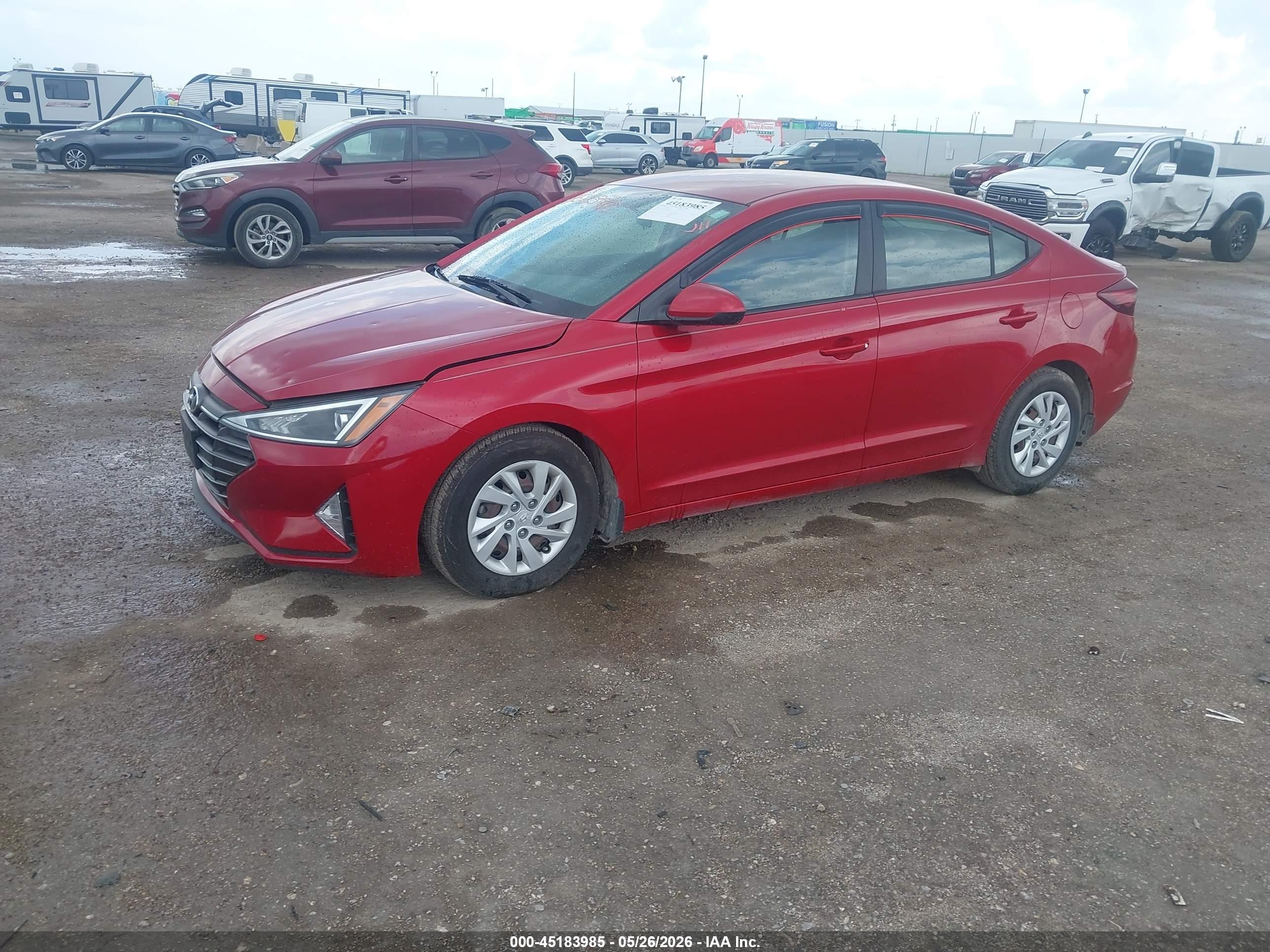 2019 Hyundai Elantra Se Red vin: 5NPD74LF0KH473469