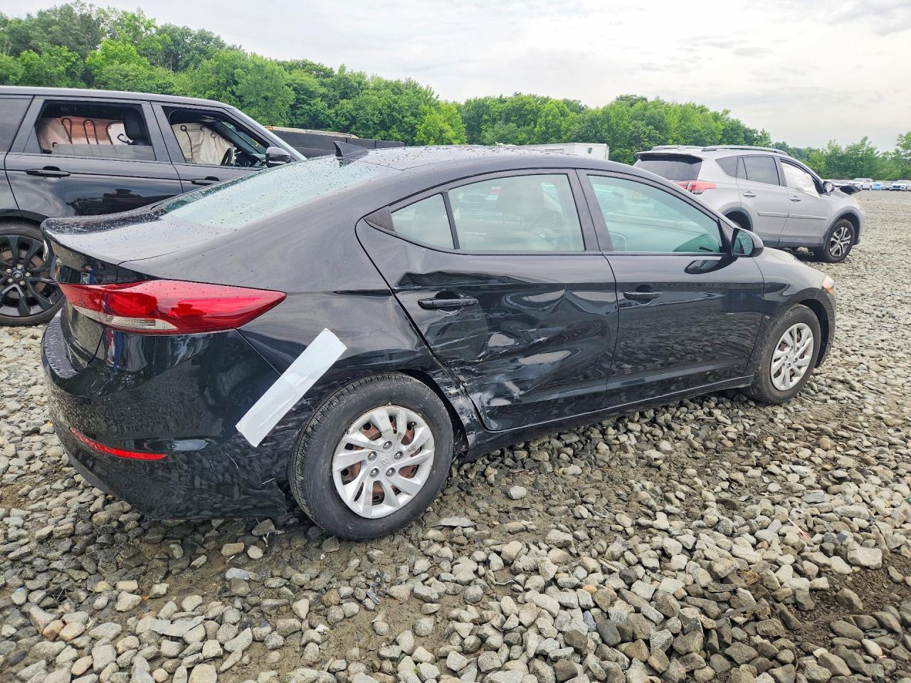 2017 Hyundai Elantra Se Черный vin: 5NPD74LF1HH094330
