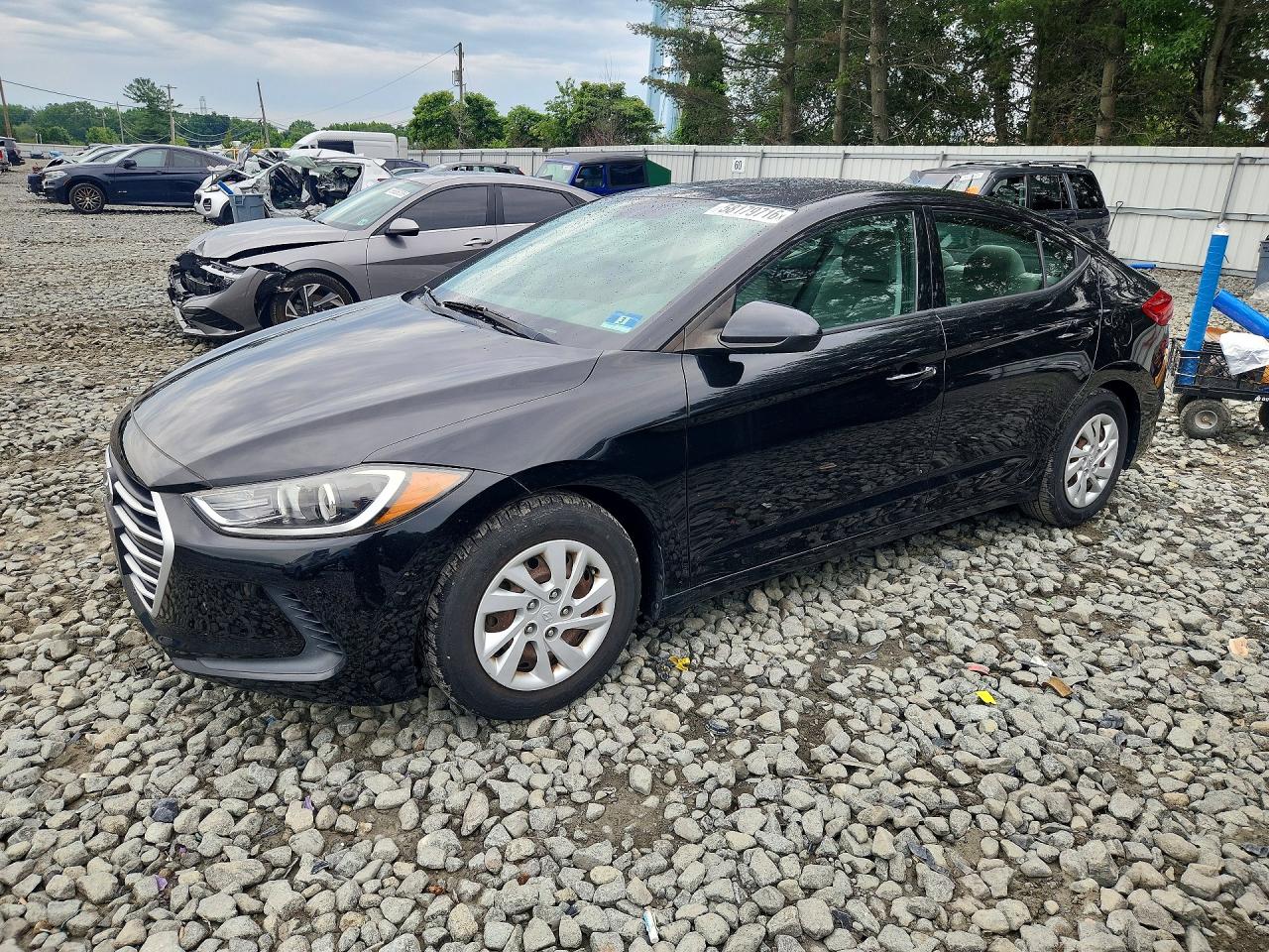 2017 Hyundai Elantra Se Черный vin: 5NPD74LF1HH094330