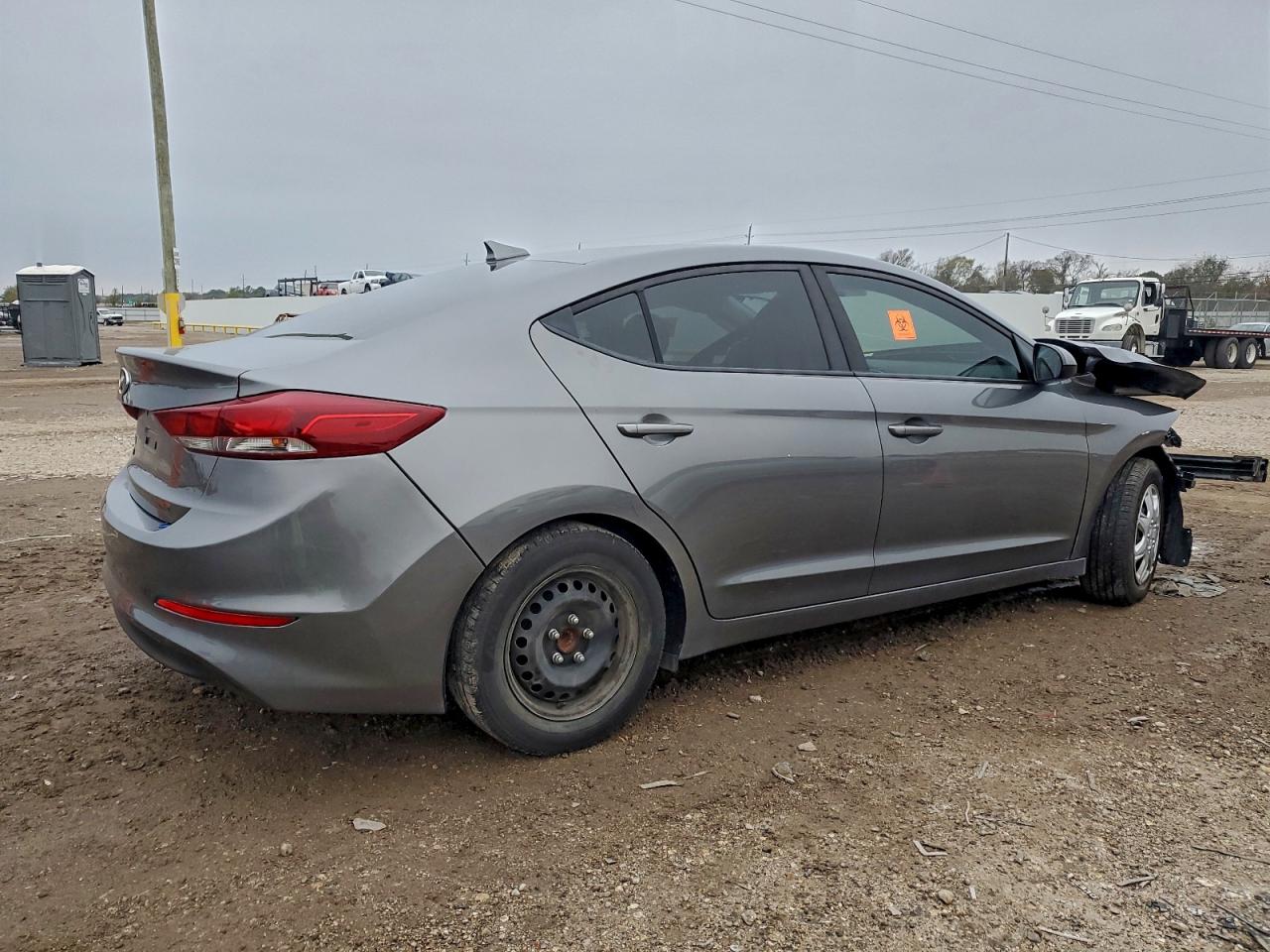2018 Hyundai Elantra Se Gray vin: 5NPD74LF1JH383312