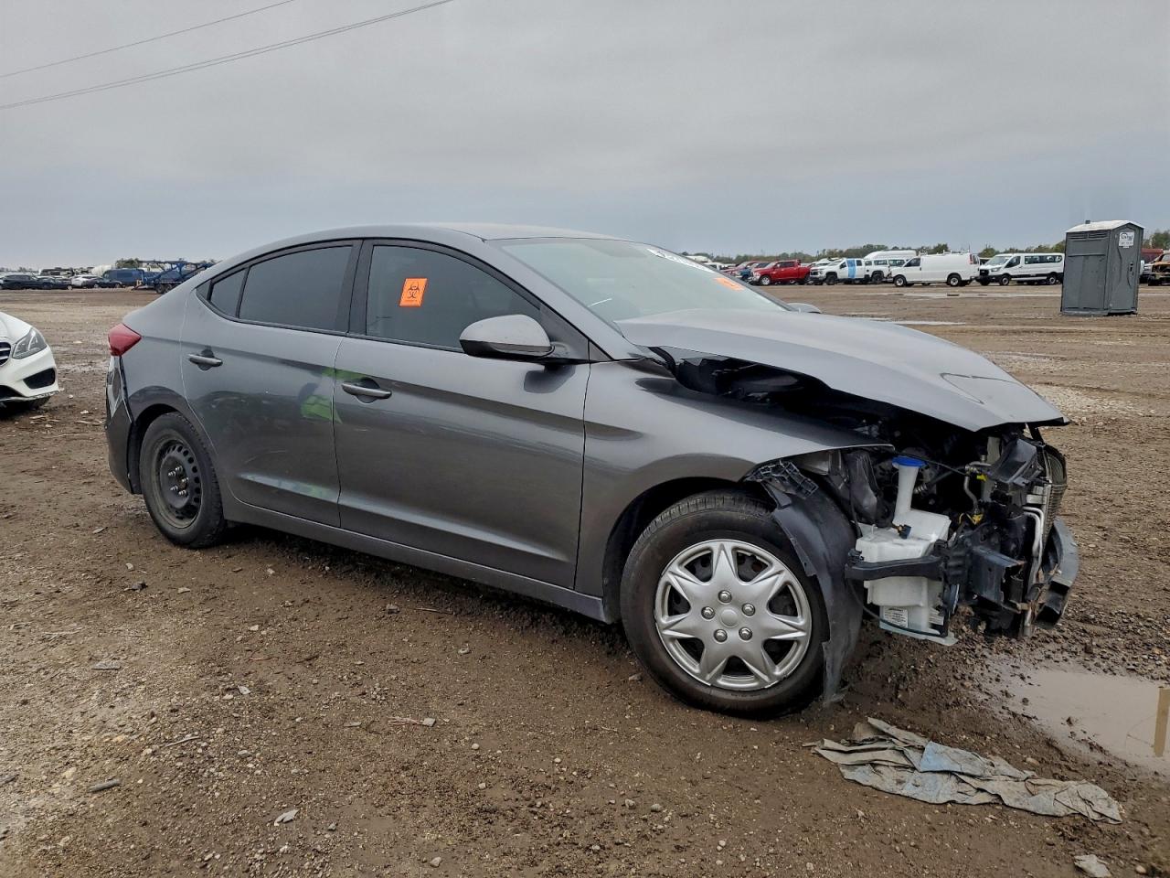 2018 Hyundai Elantra Se Gray vin: 5NPD74LF1JH383312