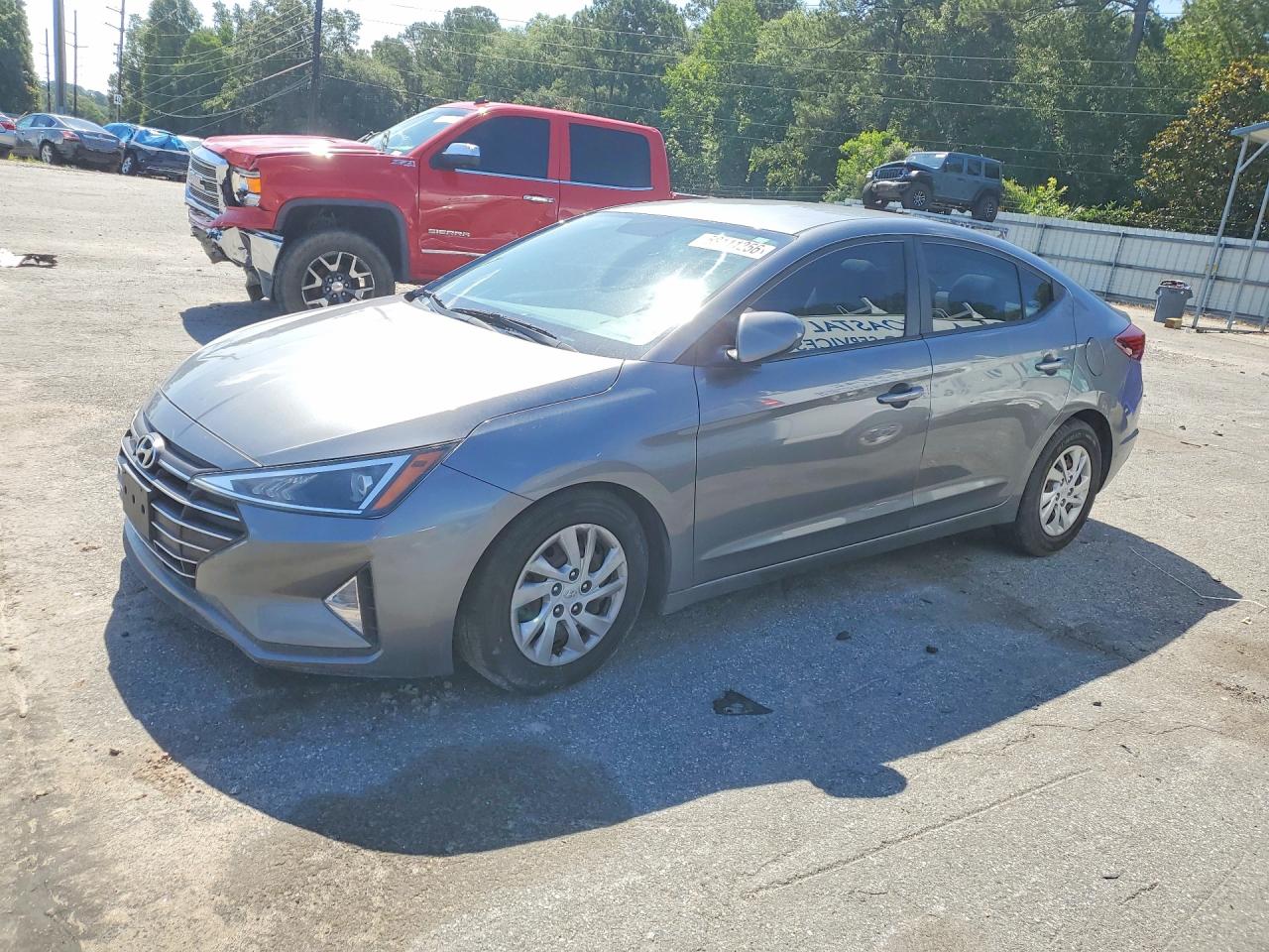 2019 Hyundai Elantra Se Gray vin: 5NPD74LF1KH497876