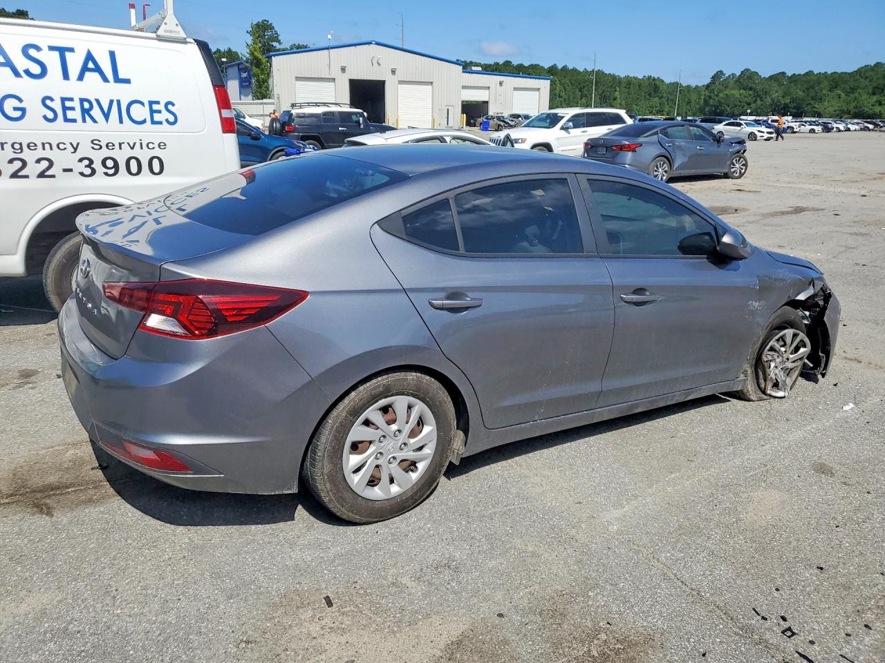 2019 Hyundai Elantra Se Gray vin: 5NPD74LF1KH497876