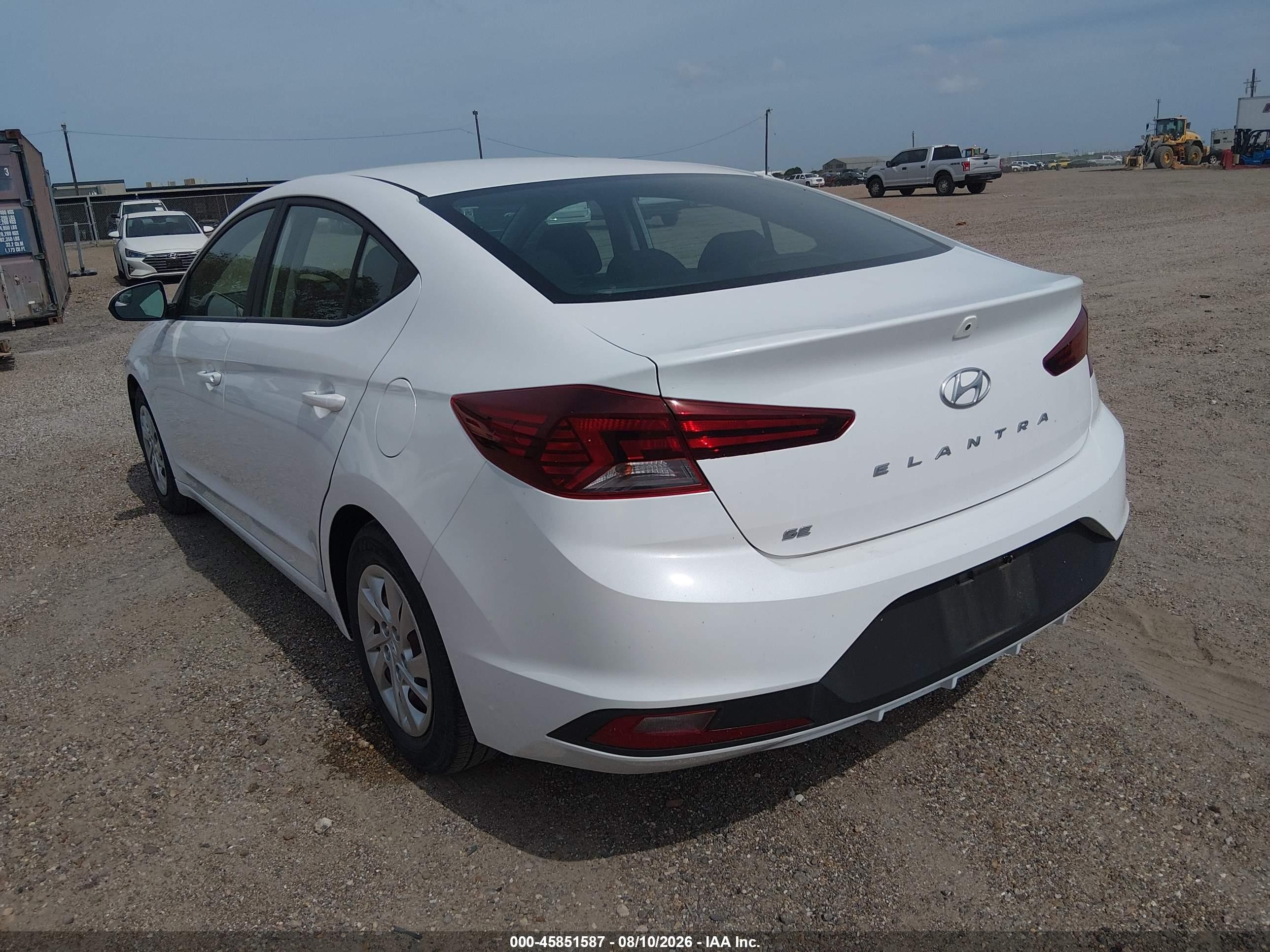 2020 Hyundai Elantra Se White vin: 5NPD74LF1LH610808