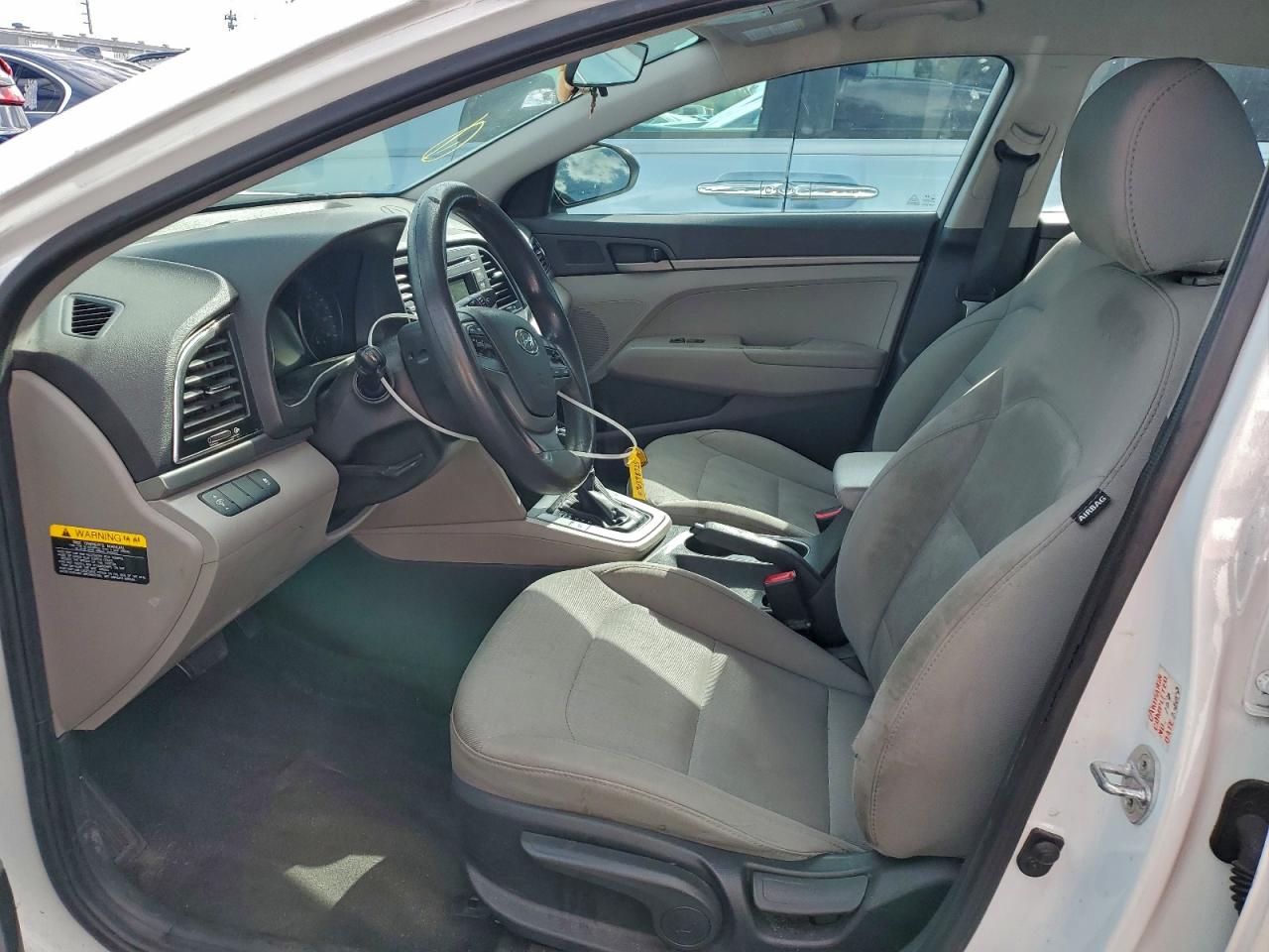 2007 Hyundai Elantra White vin: 5NPD74LF2HH161212