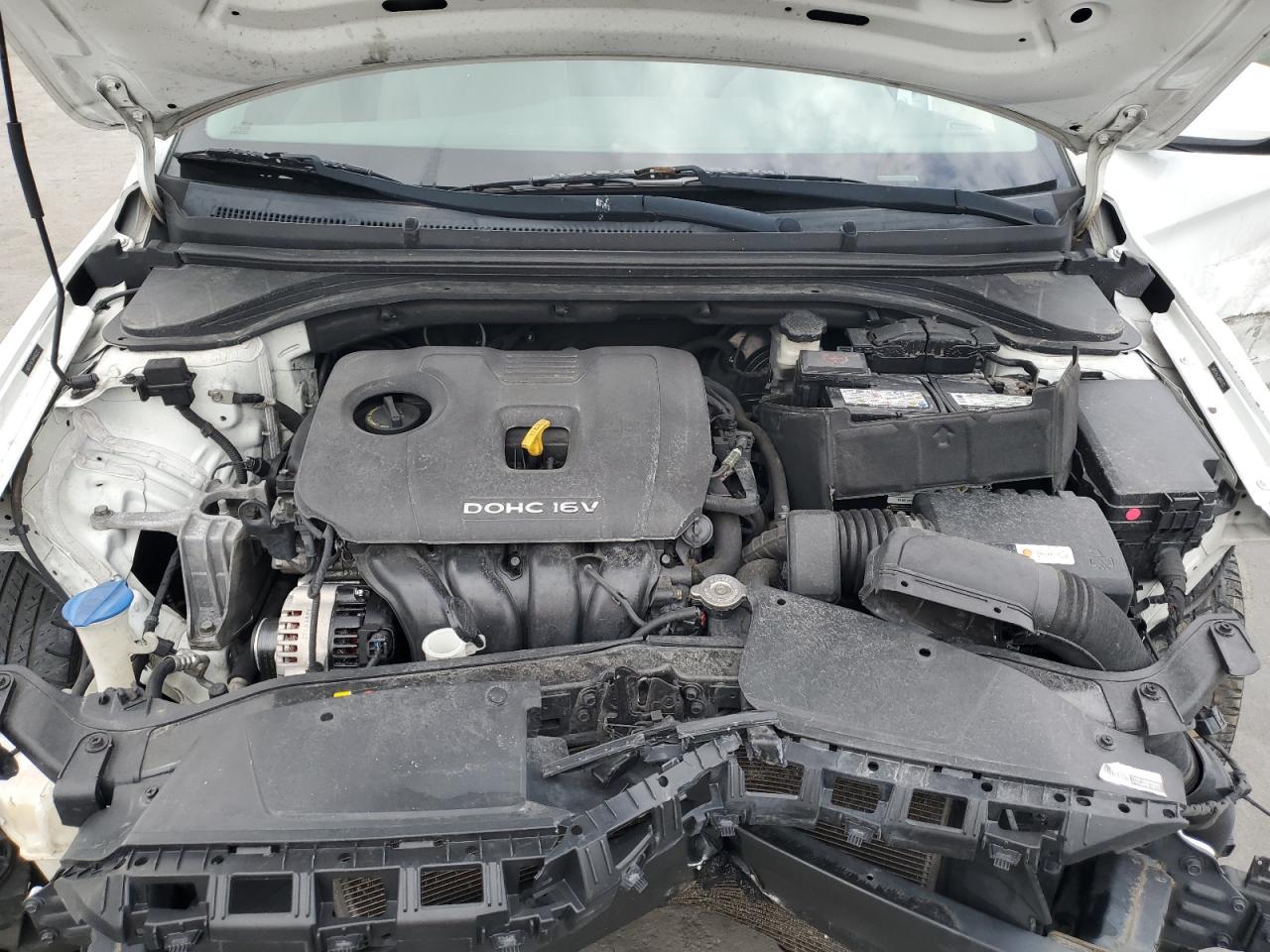 2007 Hyundai Elantra White vin: 5NPD74LF2HH161212