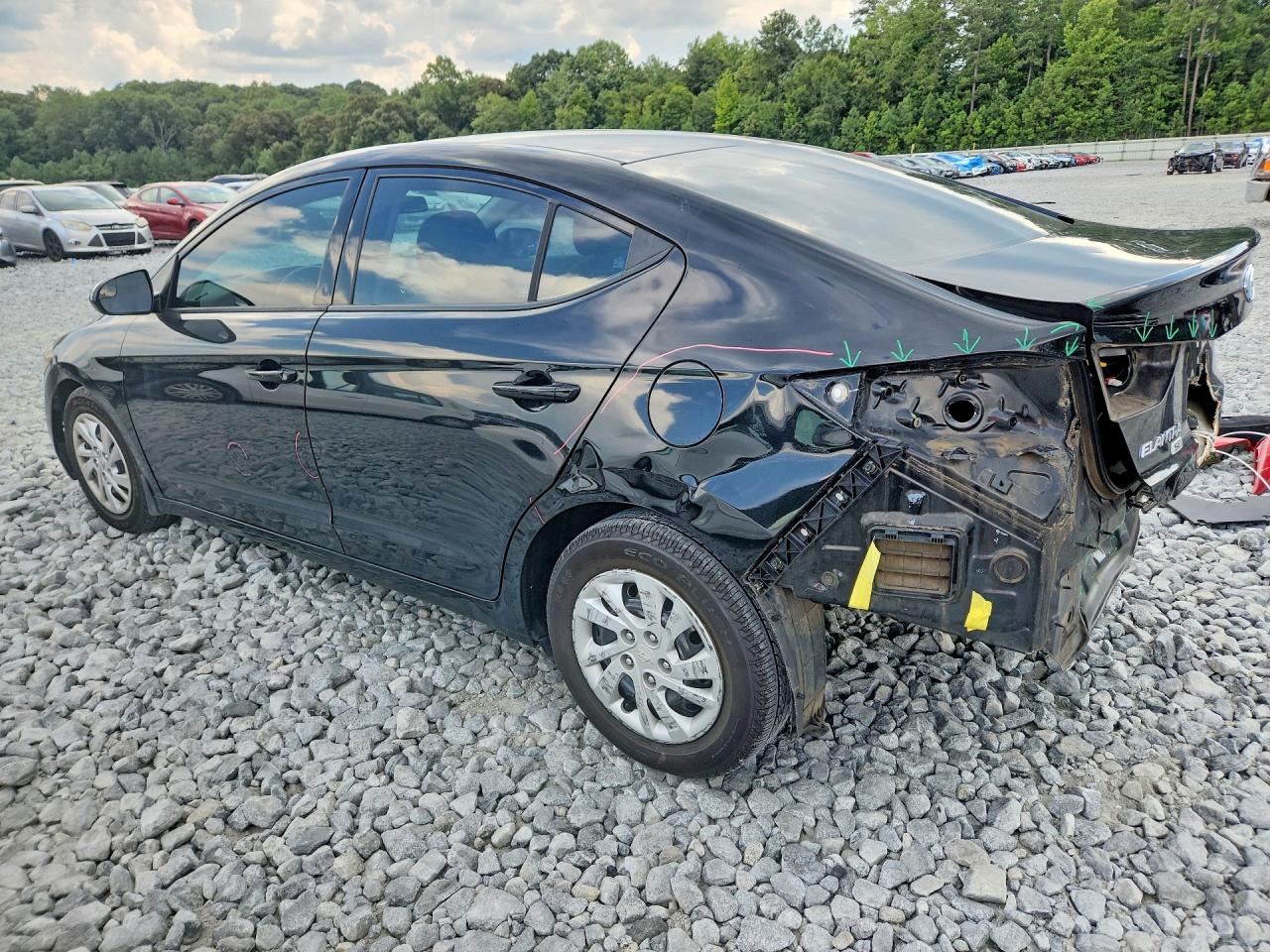 2018 Hyundai Elantra Se Черный vin: 5NPD74LF2JH303144