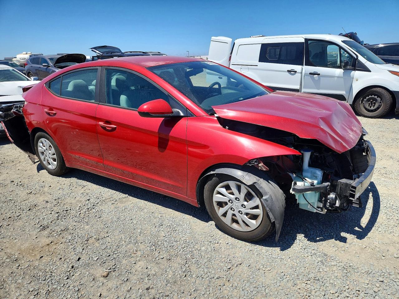2017 Hyundai Elantra Se Red vin: 5NPD74LF3HH055058