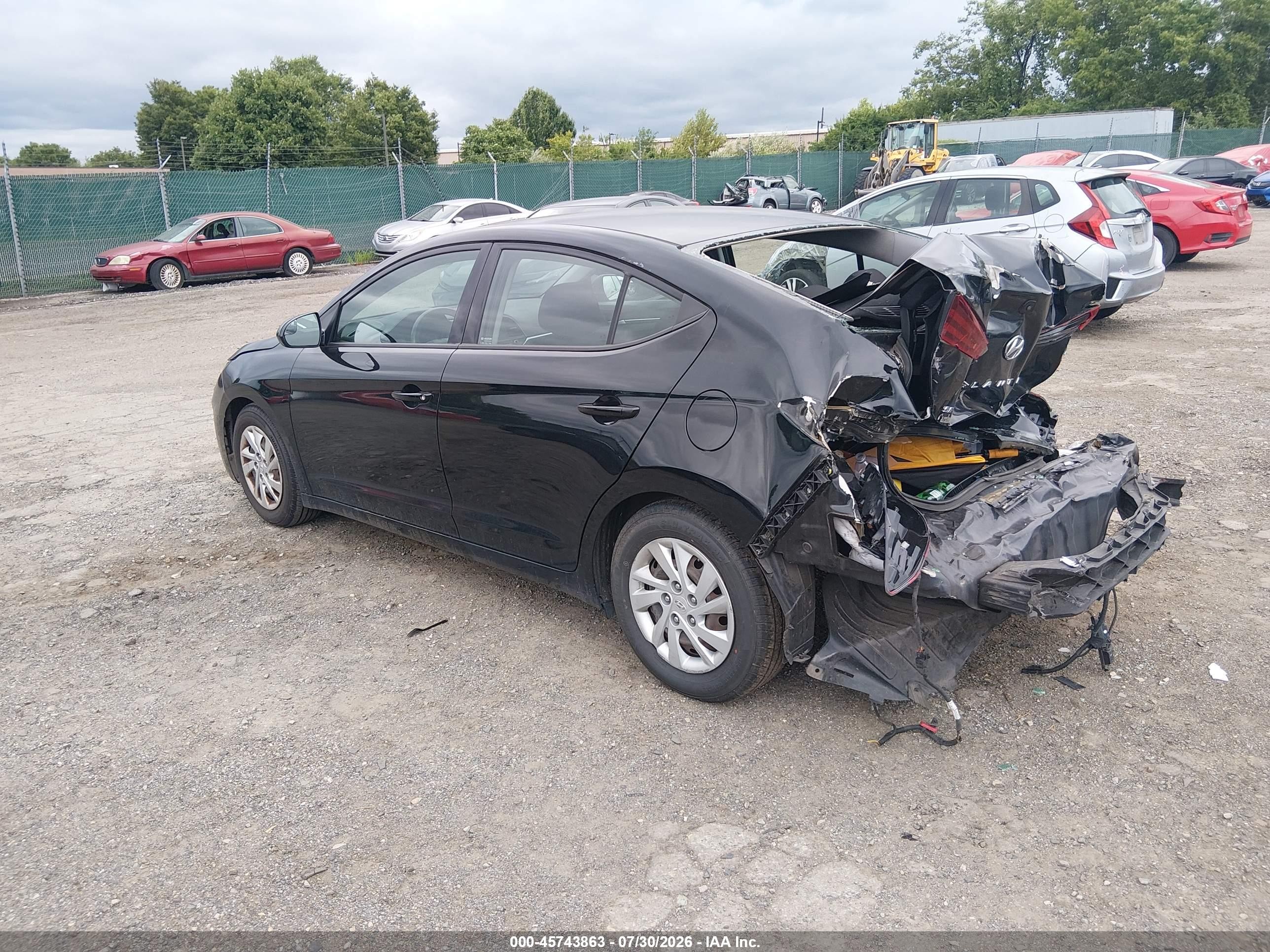 2019 Hyundai Elantra Se Black vin: 5NPD74LF3KH466158