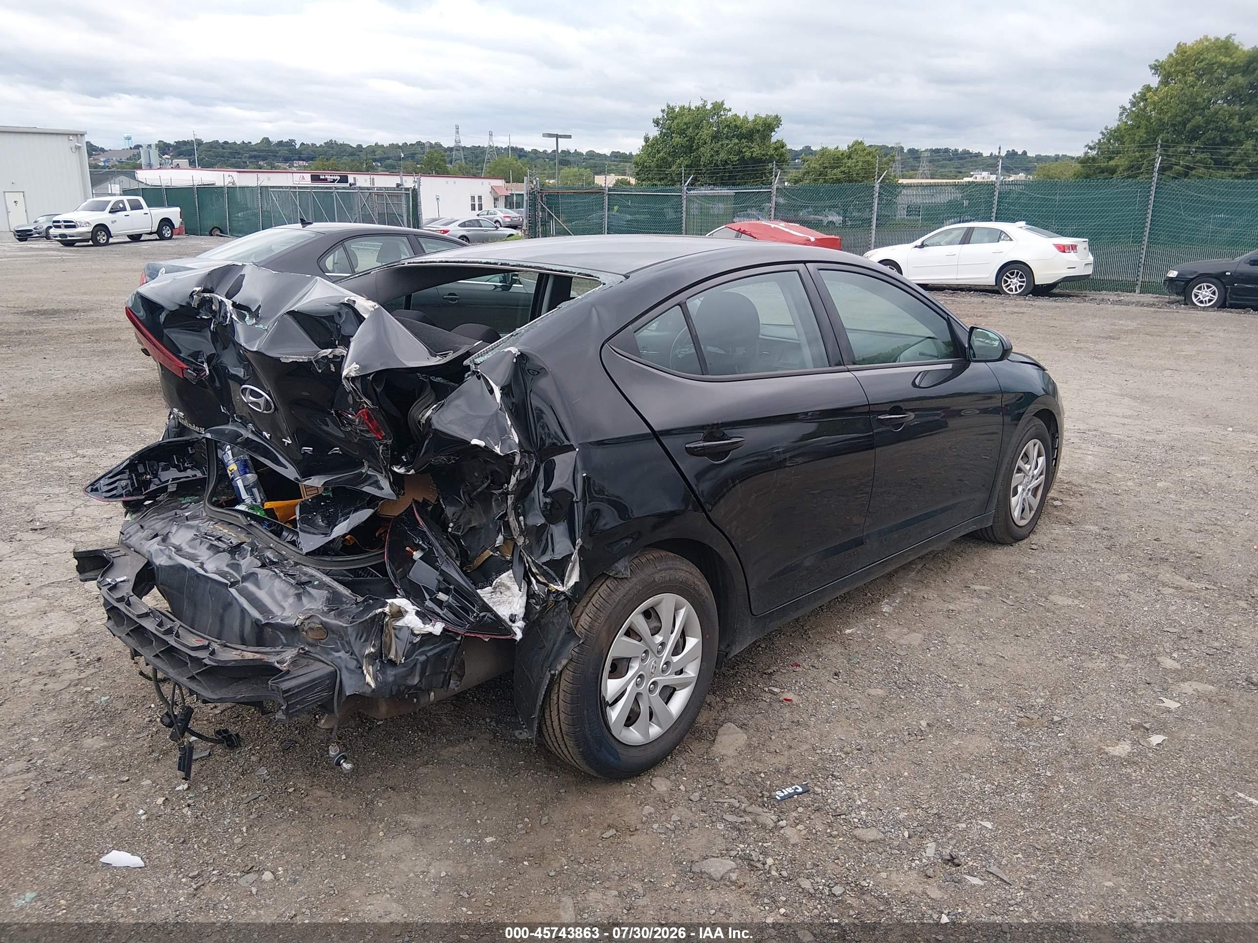 2019 Hyundai Elantra Se Black vin: 5NPD74LF3KH466158