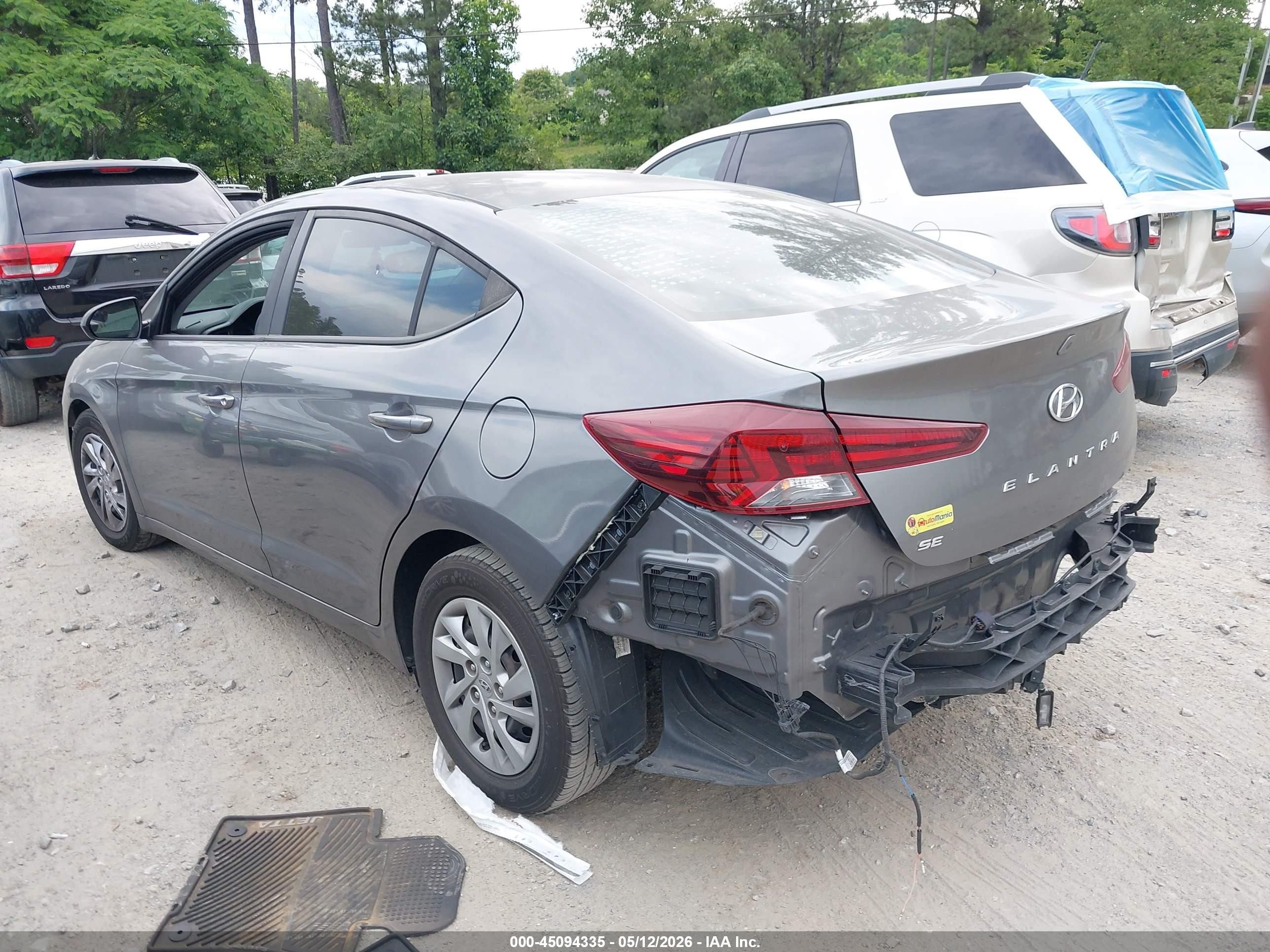 2020 Hyundai Elantra Se Gray vin: 5NPD74LF3LH513626