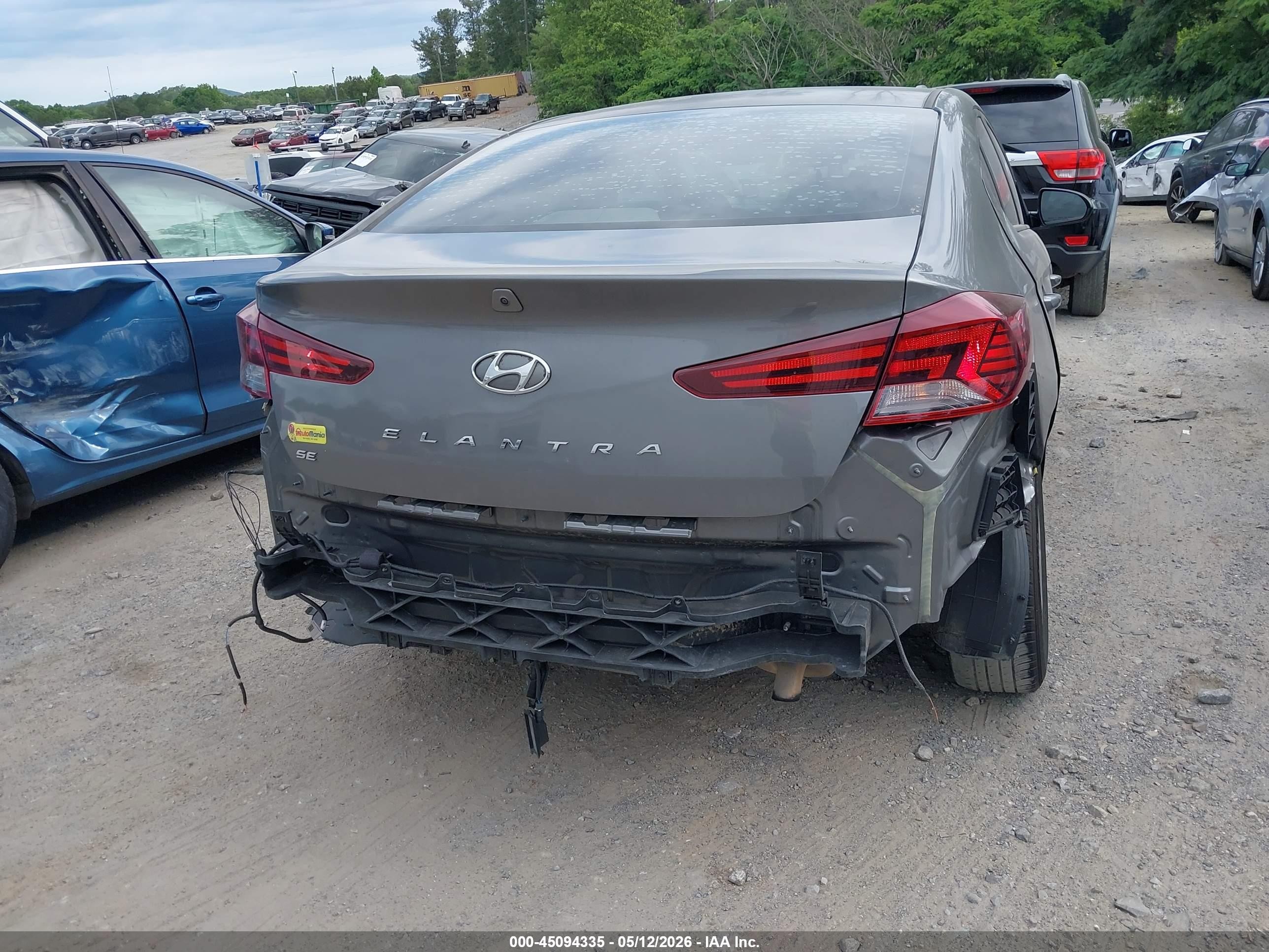 2020 Hyundai Elantra Se Gray vin: 5NPD74LF3LH513626