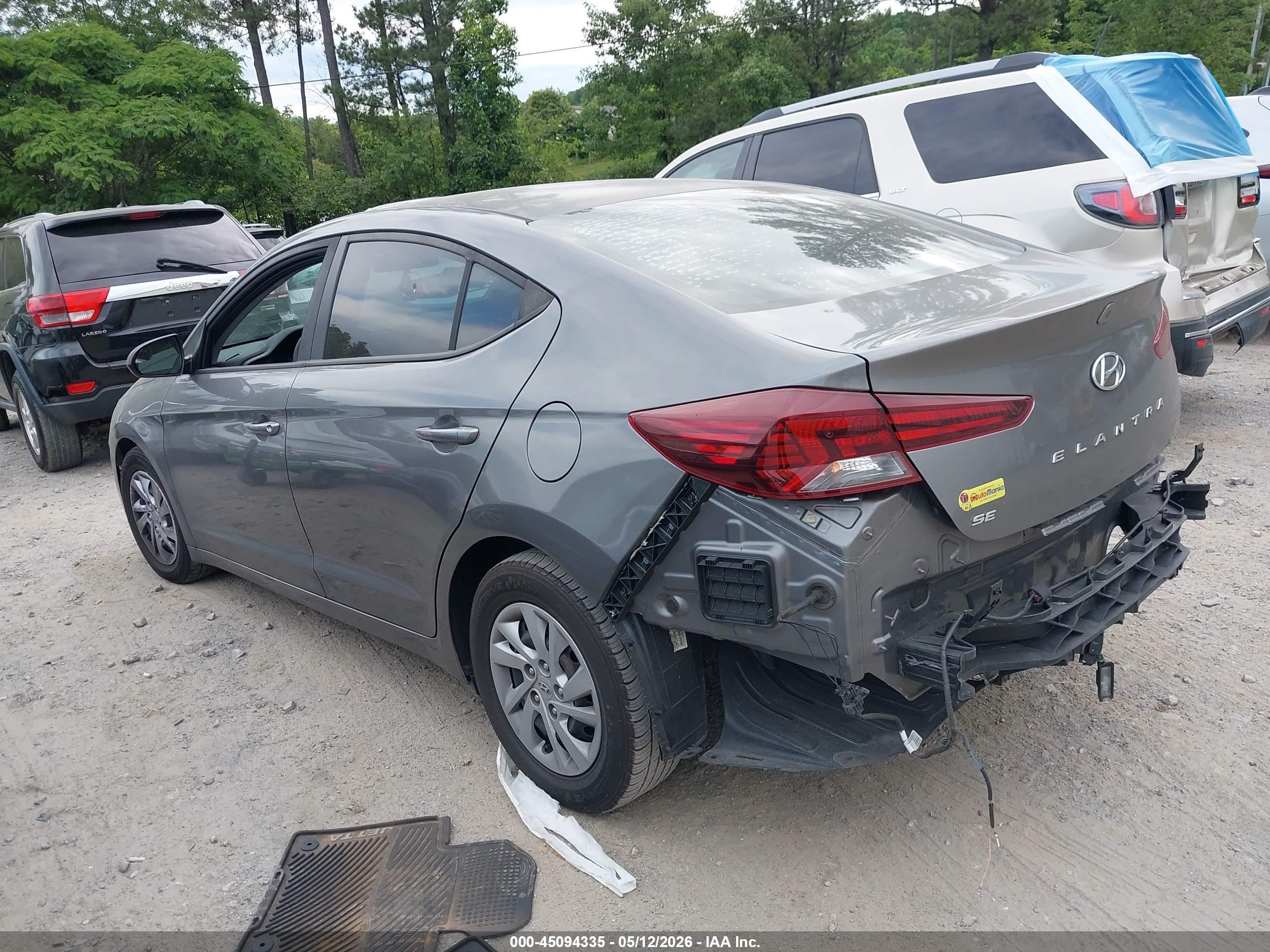 2020 Hyundai Elantra Se Gray vin: 5NPD74LF3LH513626
