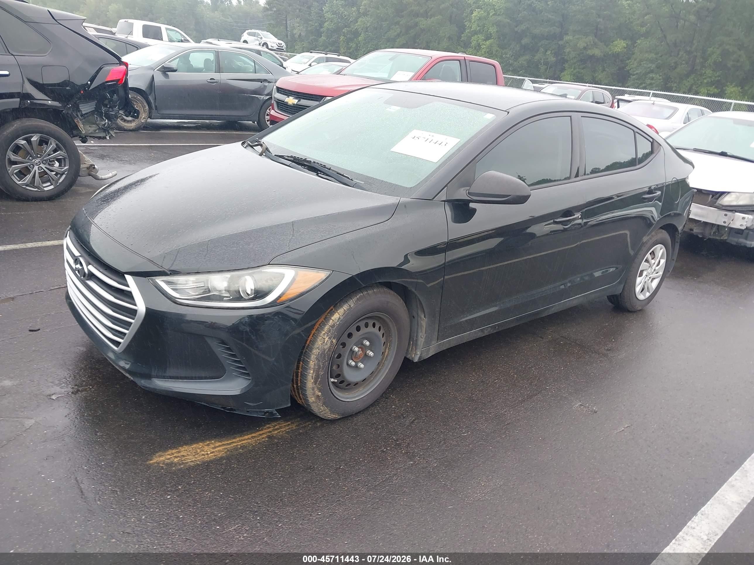2017 Hyundai Elantra Se Black vin: 5NPD74LF4HH176097