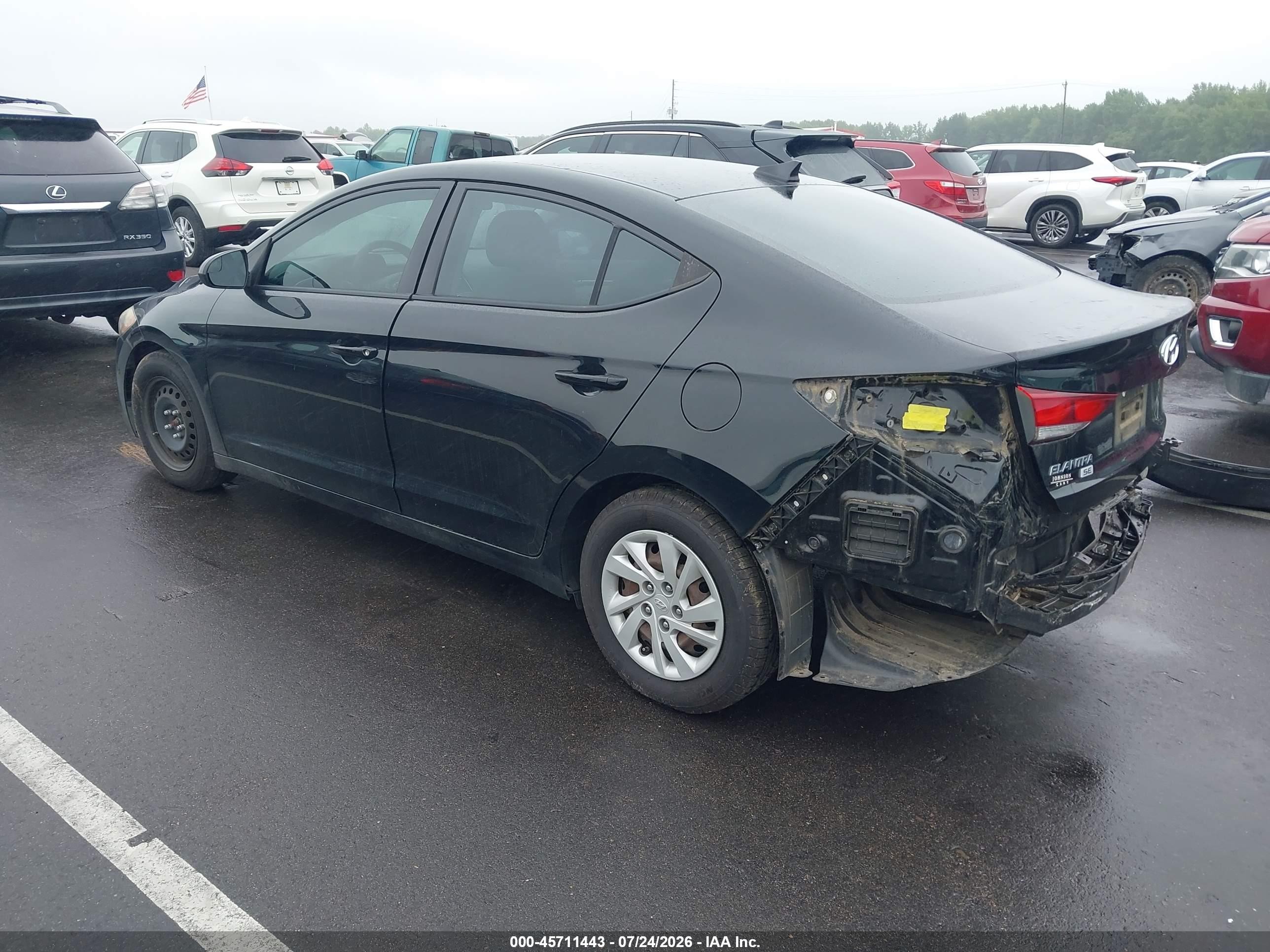2017 Hyundai Elantra Se Black vin: 5NPD74LF4HH176097