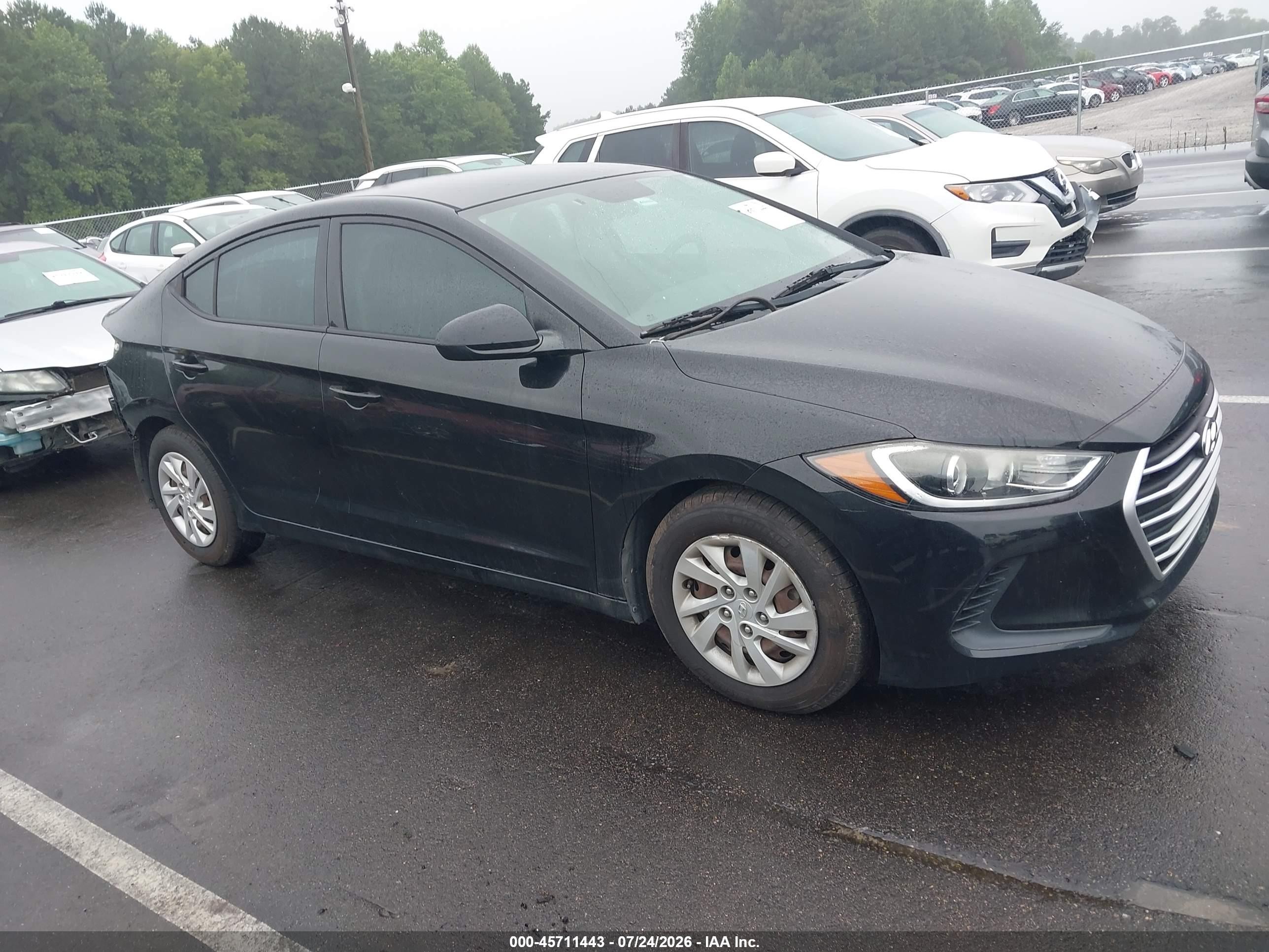2017 Hyundai Elantra Se Black vin: 5NPD74LF4HH176097