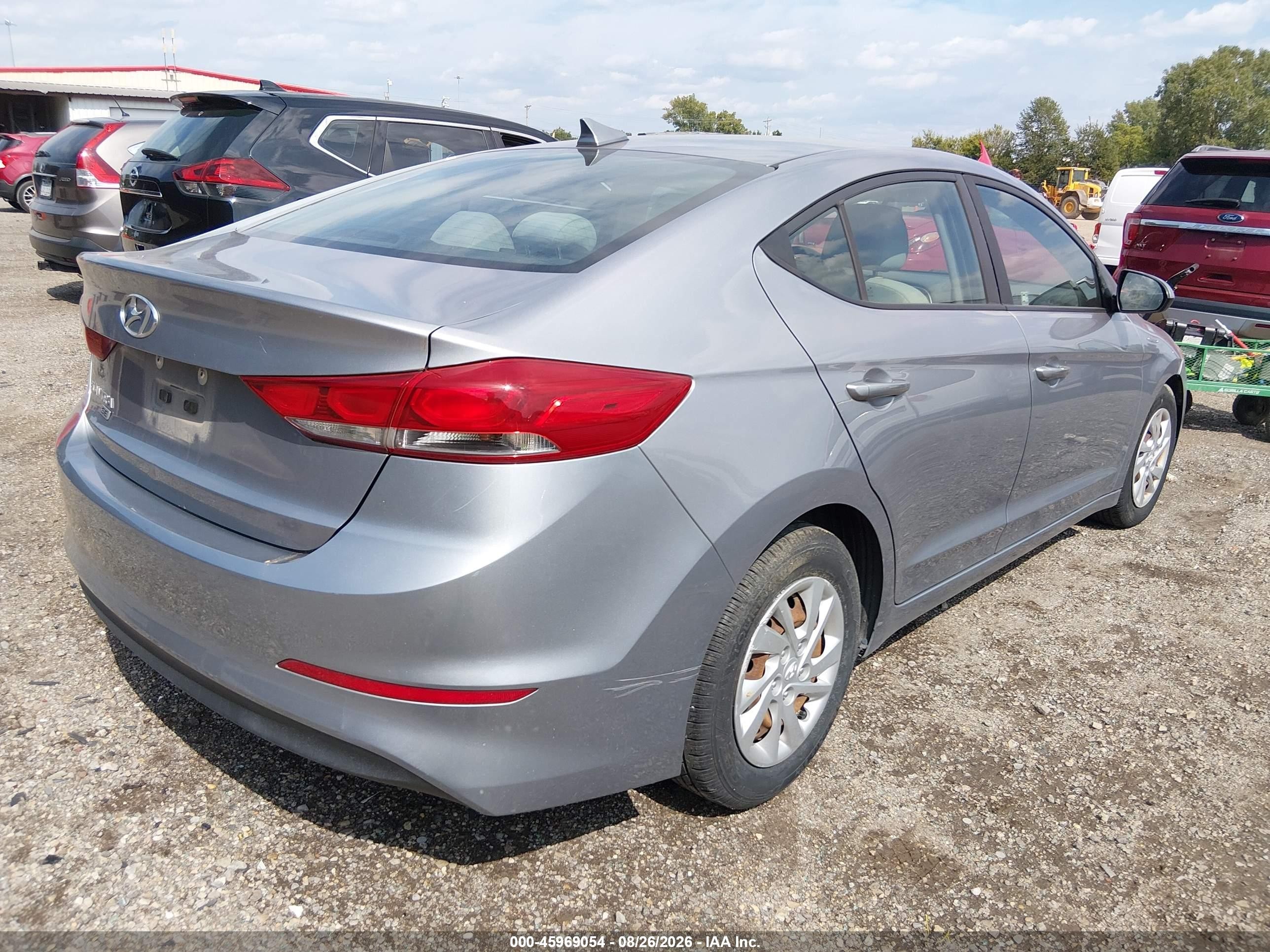 2017 Hyundai Elantra Se Gray vin: 5NPD74LF5HH066563