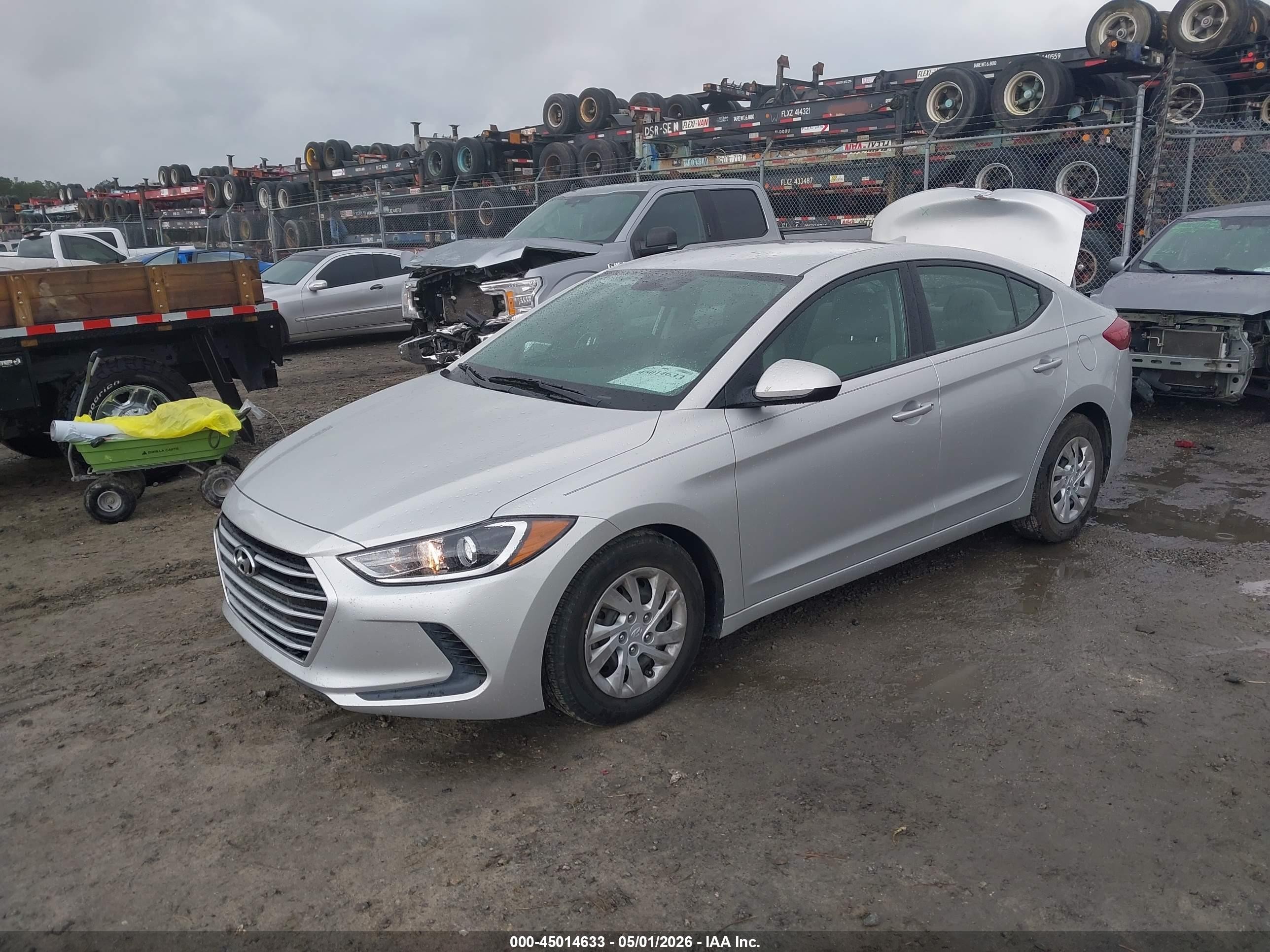 2017 Hyundai Elantra Se Silver vin: 5NPD74LF5HH079460