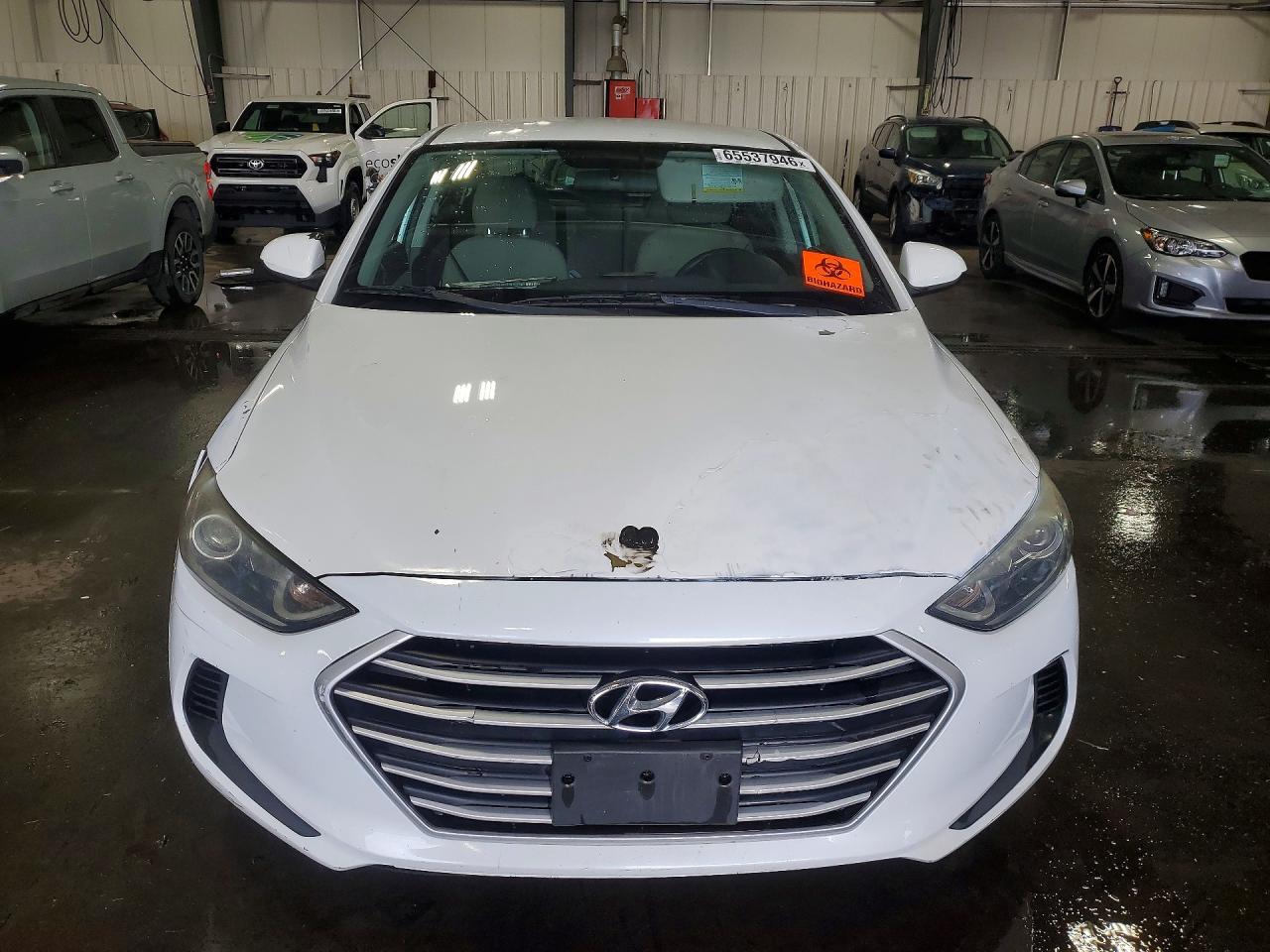 2017 Hyundai Elantra Se White vin: 5NPD74LF5HH140998