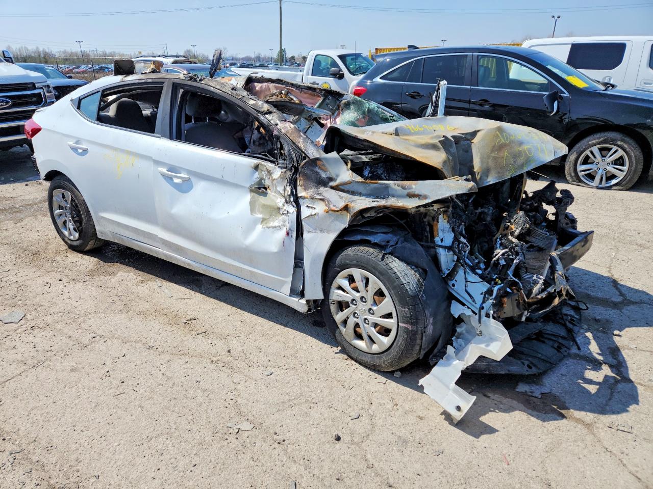 2017 Hyundai Elantra Se White vin: 5NPD74LF5HH206966