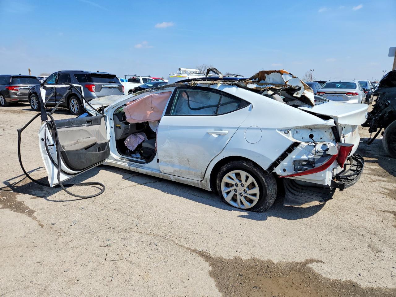 2017 Hyundai Elantra Se White vin: 5NPD74LF5HH206966