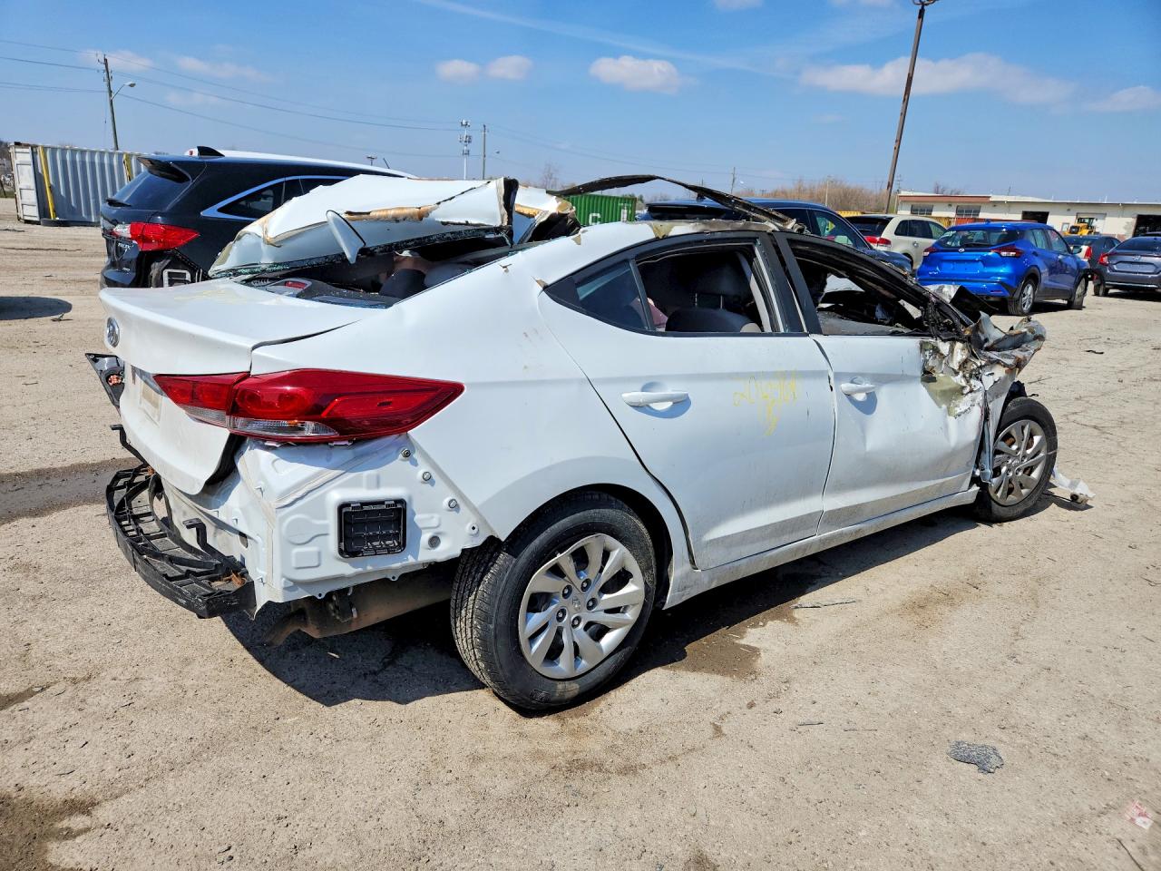 2017 Hyundai Elantra Se White vin: 5NPD74LF5HH206966