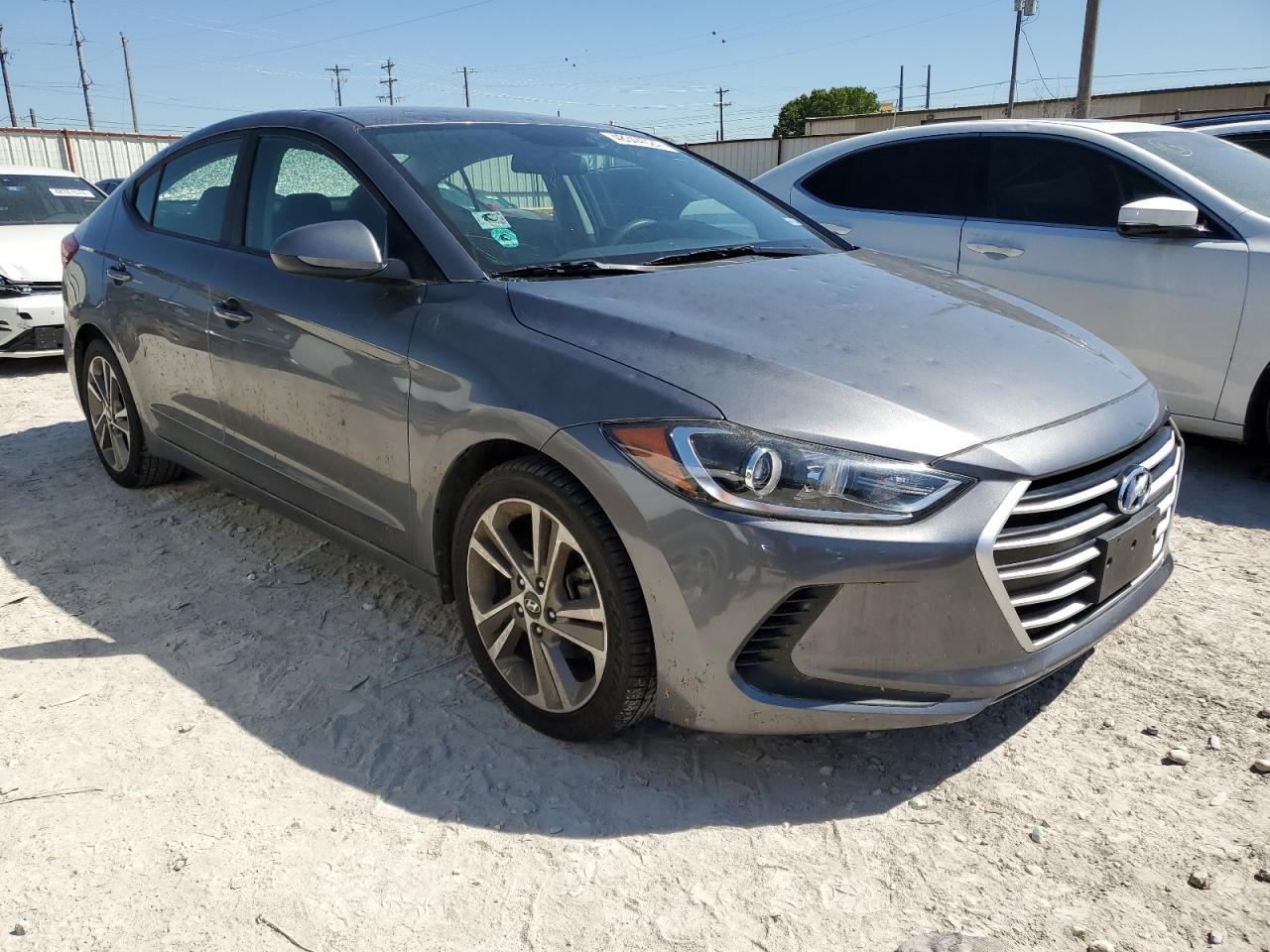 2018 Hyundai Elantra Se Gray vin: 5NPD74LF5JH392269